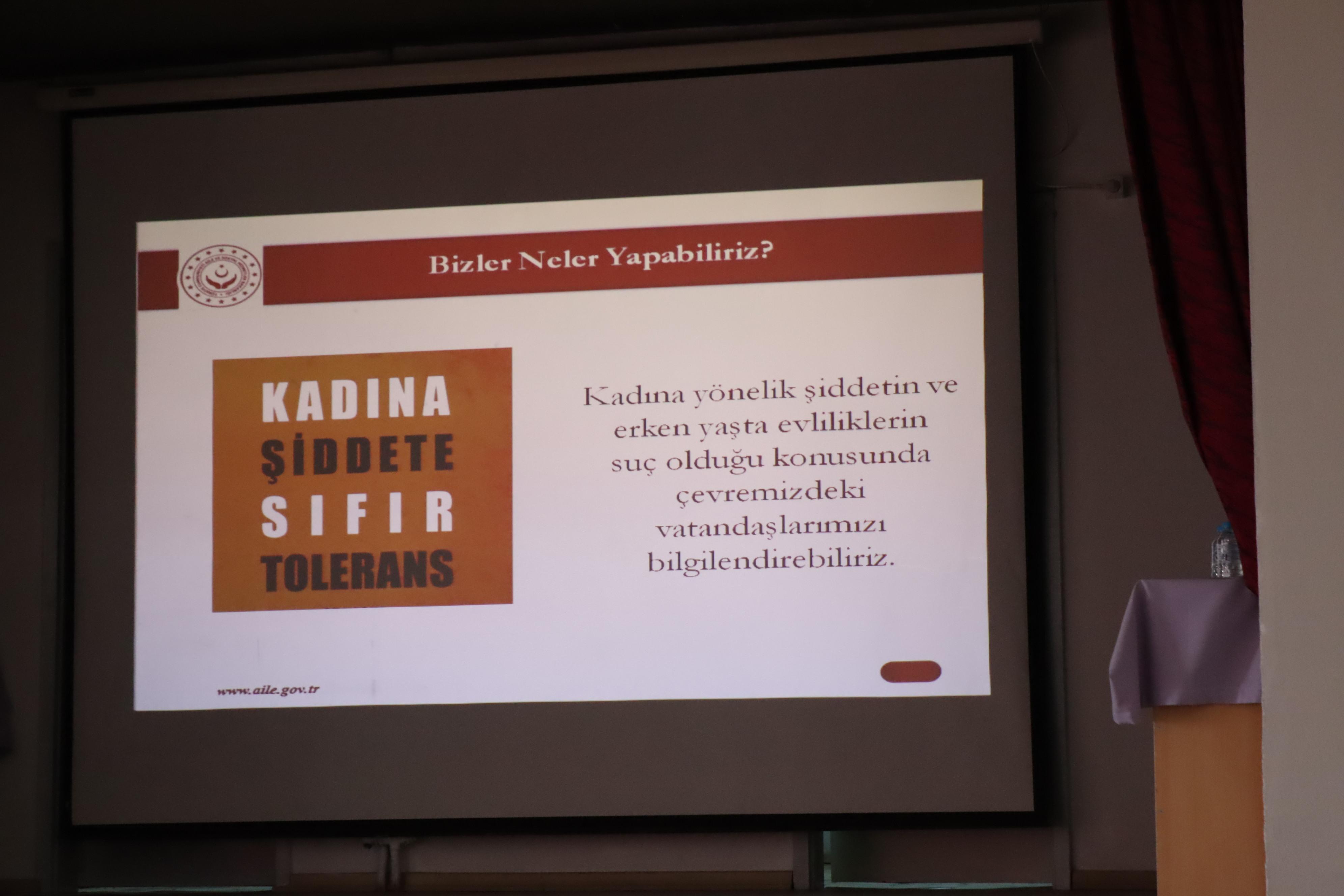 KADINA YÖNELİK ŞİDDET VE ERKEN YAŞTA ZORLA EVLİLİKLERLE MÜCADELE PROGRAMI