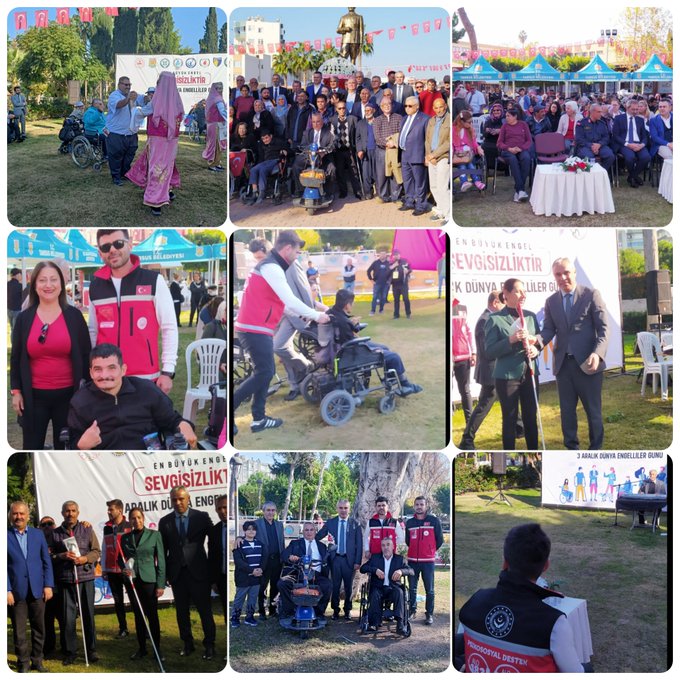 Tarsus SHM tarafından, ilçe kaymakamı,engelli dernekleri ve engelli vatandaşlarımızın katılımıyla #3AralıkDünyaEngellilerGünü farkındalık programı düzenlendi.