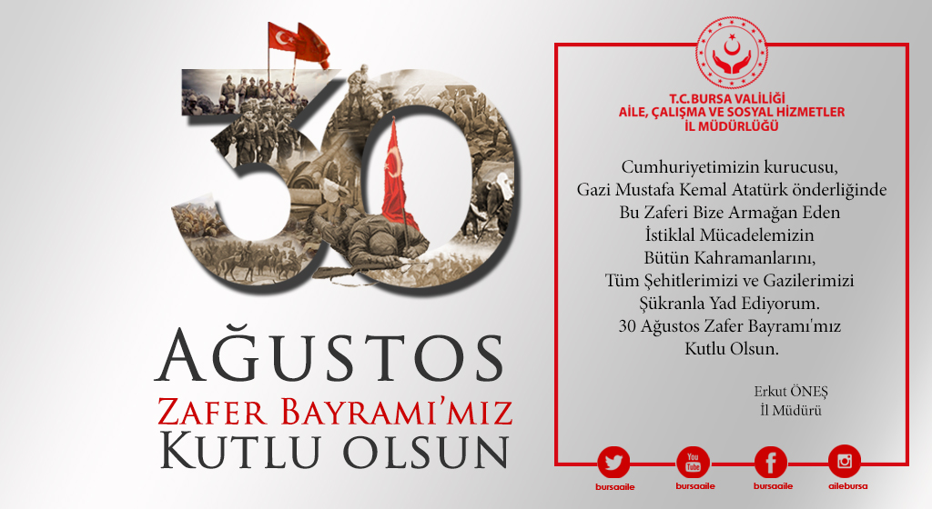 30 Ağustos Zafer Bayramı’mız kutlu olsun