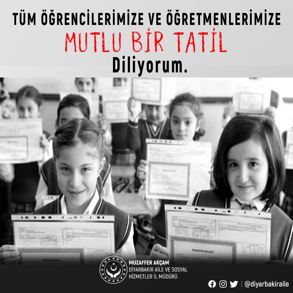 İl Müdürümüz Sn. Muzaffer AKÇAM'ın Karne Günü Mesajı