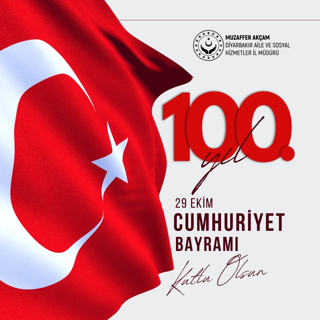 İl Müdürümüz Sn. Muzaffer AKÇAM'ın 29 Ekim Cumhuriyet Bayramı Mesajı