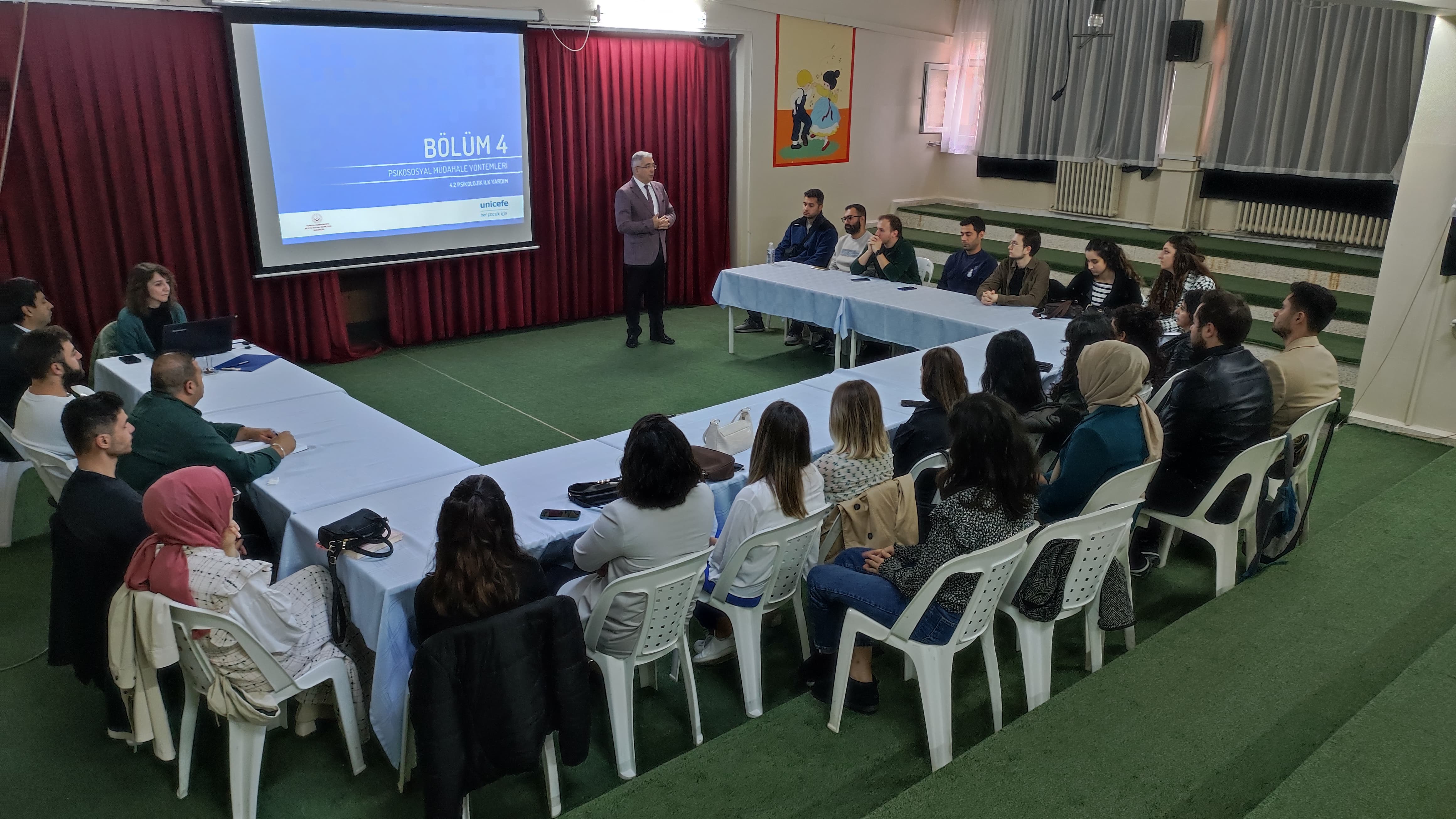 Personelimiz ve Destek Çözüm Ortaklarımızın Katılımıyla Psikososyal Destek Eğitimlerinin 2. si olan 'Psikolojik İlk Yardım Eğitimi' Düzenlenmiştir.