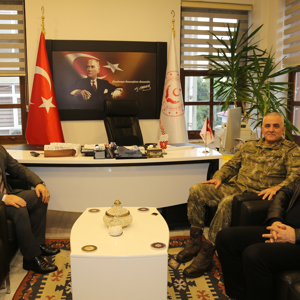 Samsun Garnizon Komutanı Gazi Tümgeneral Davut Alâ’dan İl Müdürümüz Tekin Balcı'ya ziyaret  - fotoğraf 1