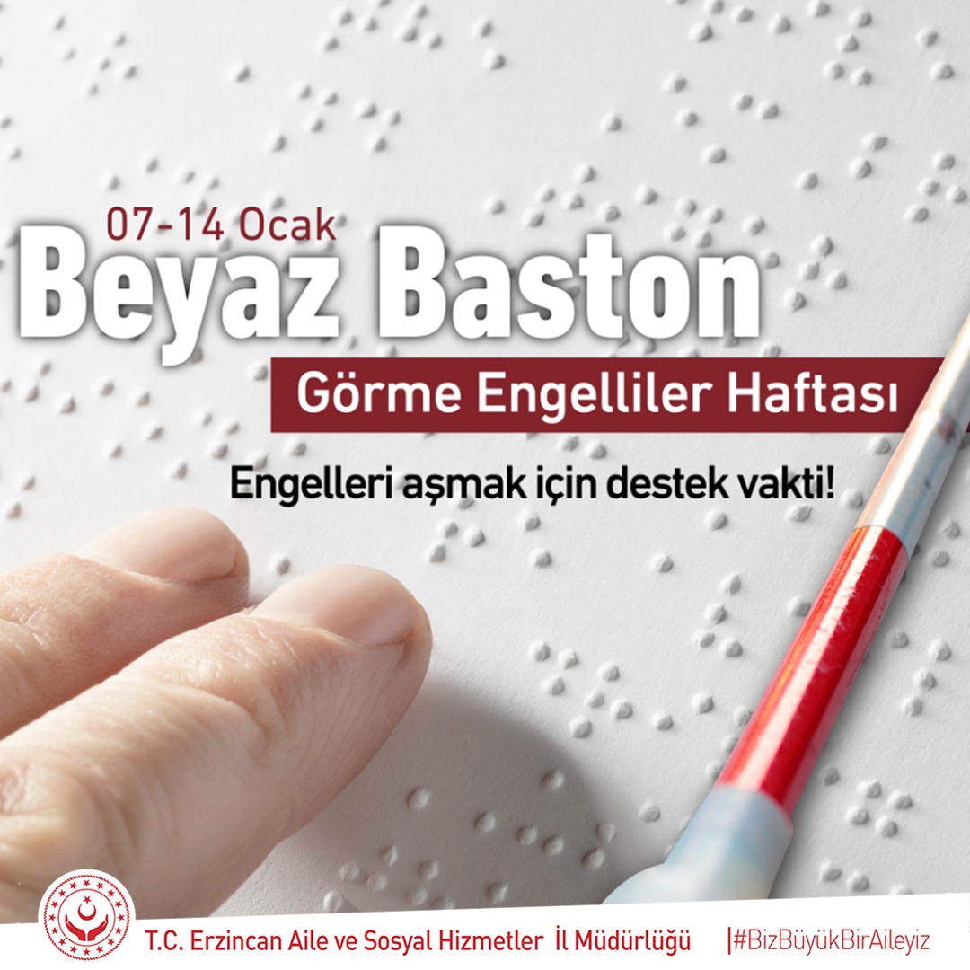 İl Müdürümüz Serdar Demirci’nin Beyaz Baston Görme Engelliler Günü Farkındalık Mesajı.