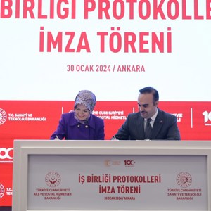 Aile ve Sosyal Hizmetler Bakanlığı ile Sanayi ve Teknoloji Bakanlığı Arasında Kadın Girişimciliğinin Güçlendirilmesine Yönelik İş Birliği - fotoğraf 1