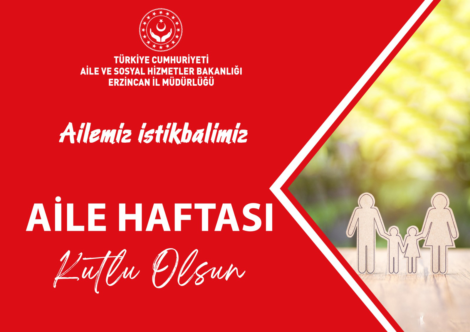  İl Müdürümüz Serdar Demirci’nin 15 Mayıs Uluslararası Aile Haftası Mesajı