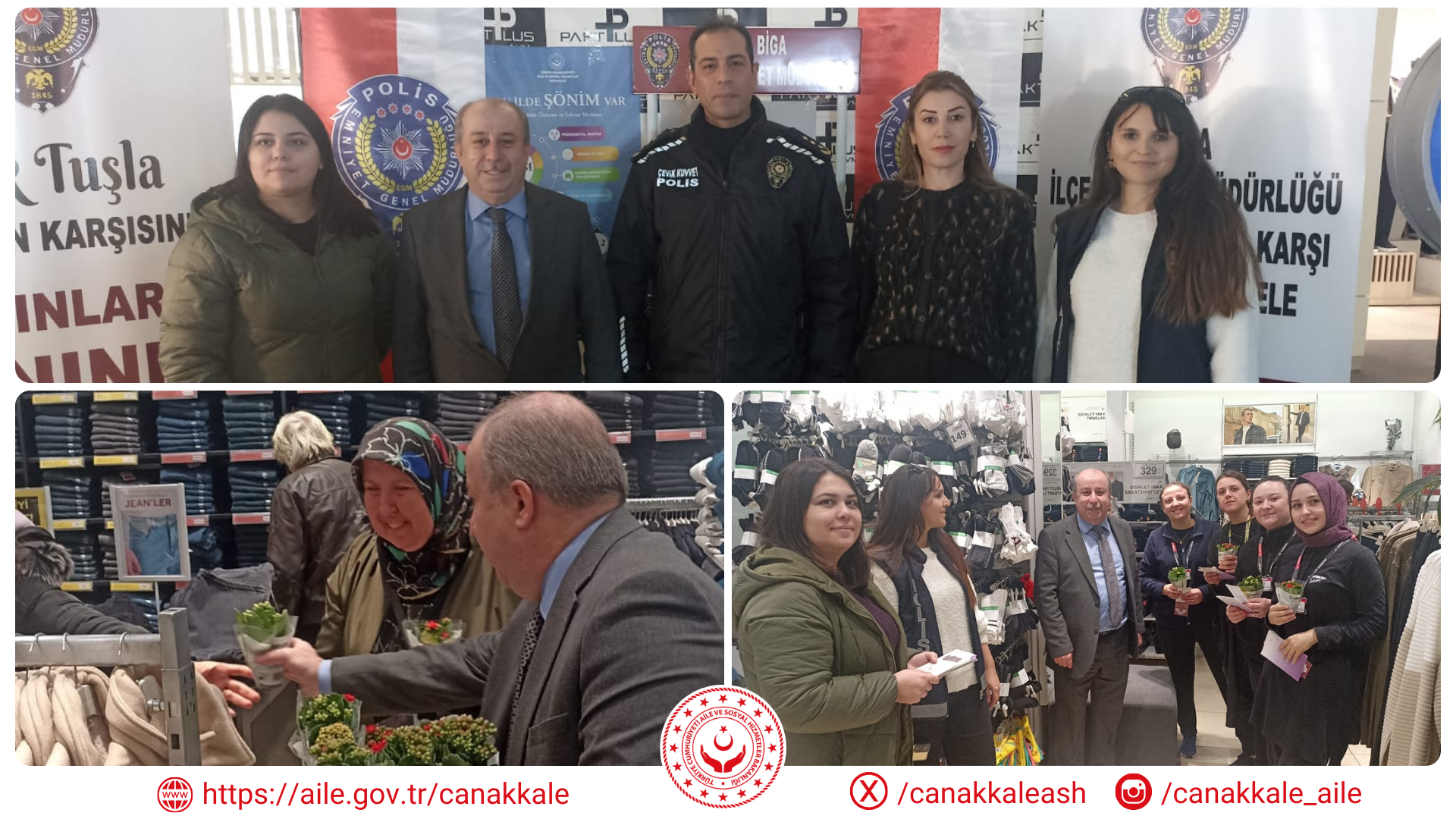 25 Kasım Kadına Yönelik Şiddete Karşı Uluslararası Mücadele Günü Kapsamında Biga SHM Stant Kurdu