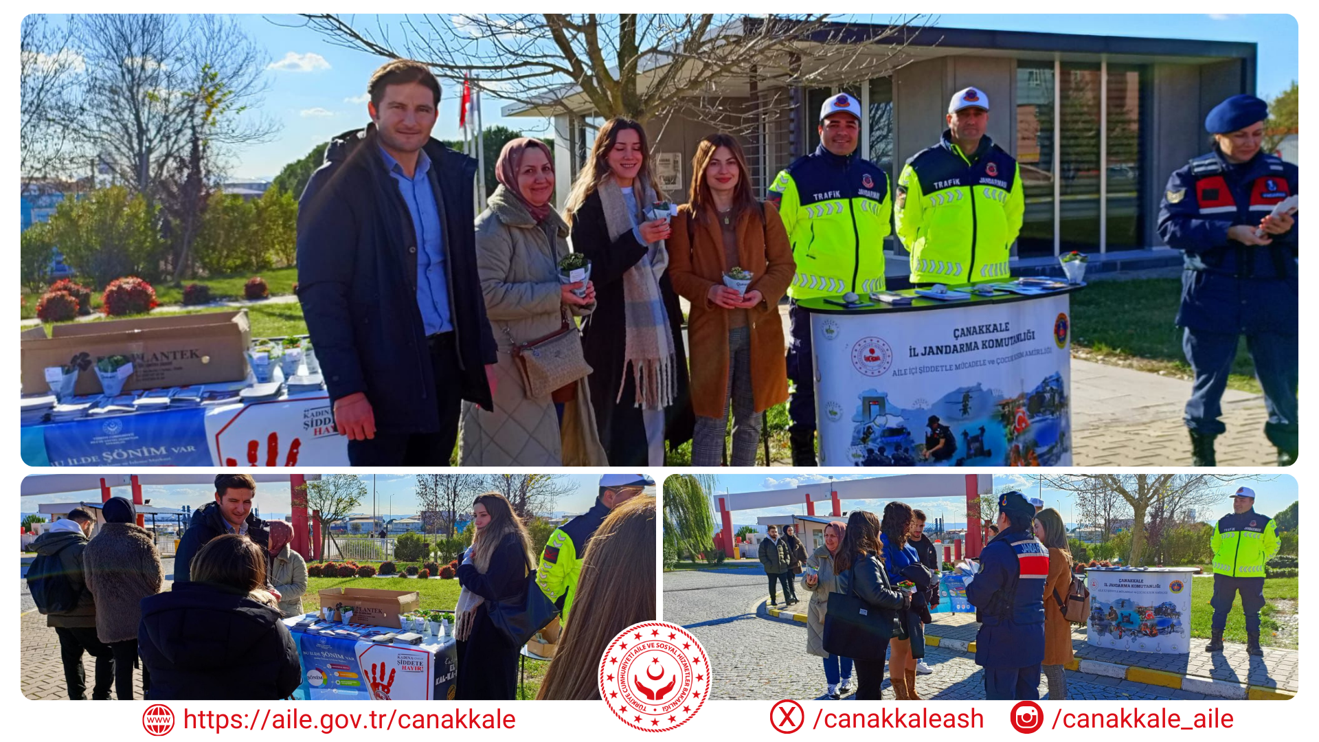 25 Kasım Kadına Yönelik Şiddete Karşı Uluslararası Mücadele Günü Kapsamında Biga SHM Broşür Dağıtımı Yaptı