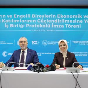 Kadın ve engellilerin sosyal hayata katılımlarının güçlendirilmesine yönelik iş birliği protokolü imzalandı - fotoğraf 1