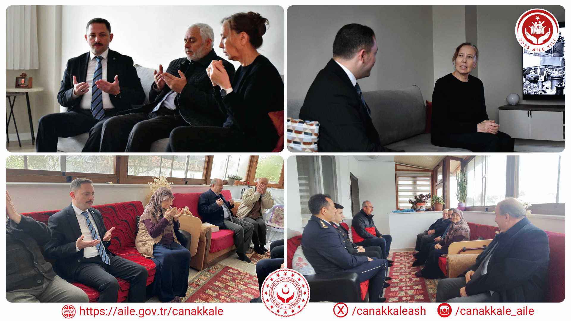 Biga Kaymakamı Sayın Ercan Kayabaşı ve Biga SHM Müdürümüz Mehmet Kargı Şehit Ailelerimizi Ziyaret Etti