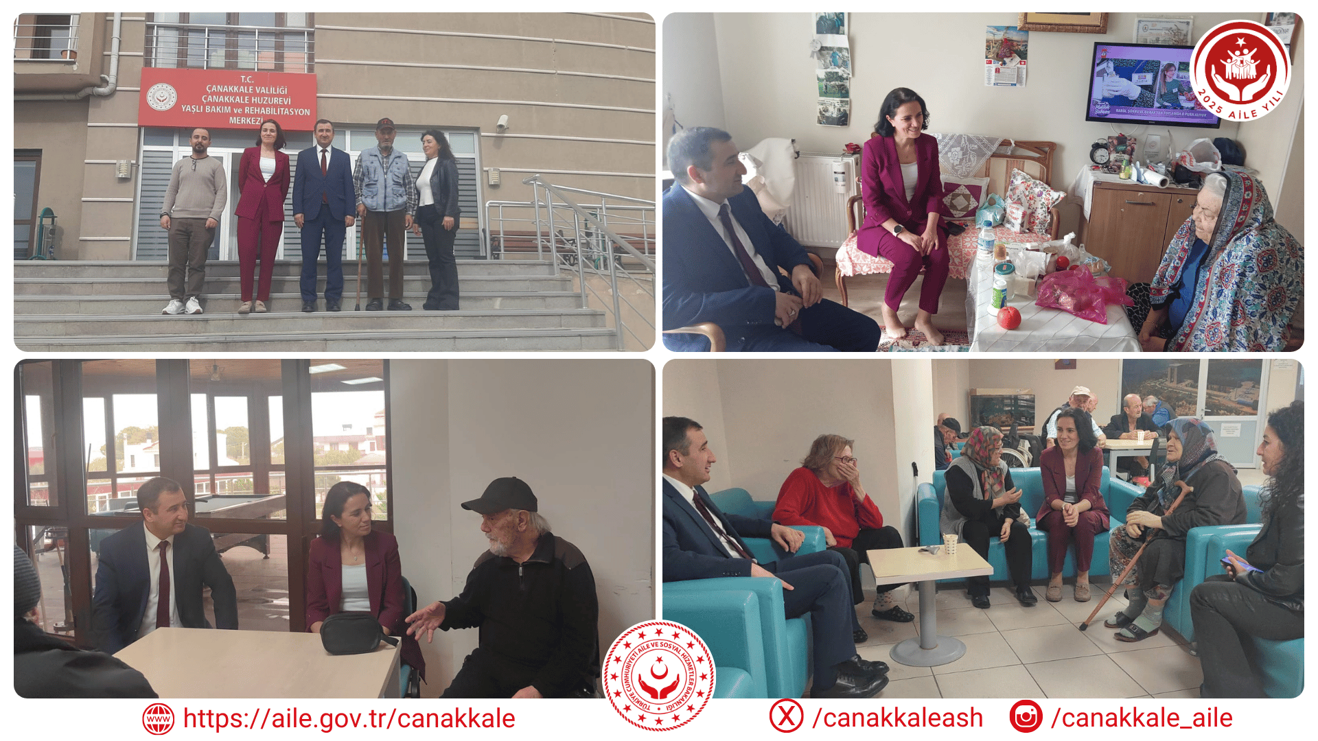 Sosyal Destek Hizmetleri Daire Başkanı Şirin Açılan, Çanakkale Huzurevi’ni Ziyaret Etti