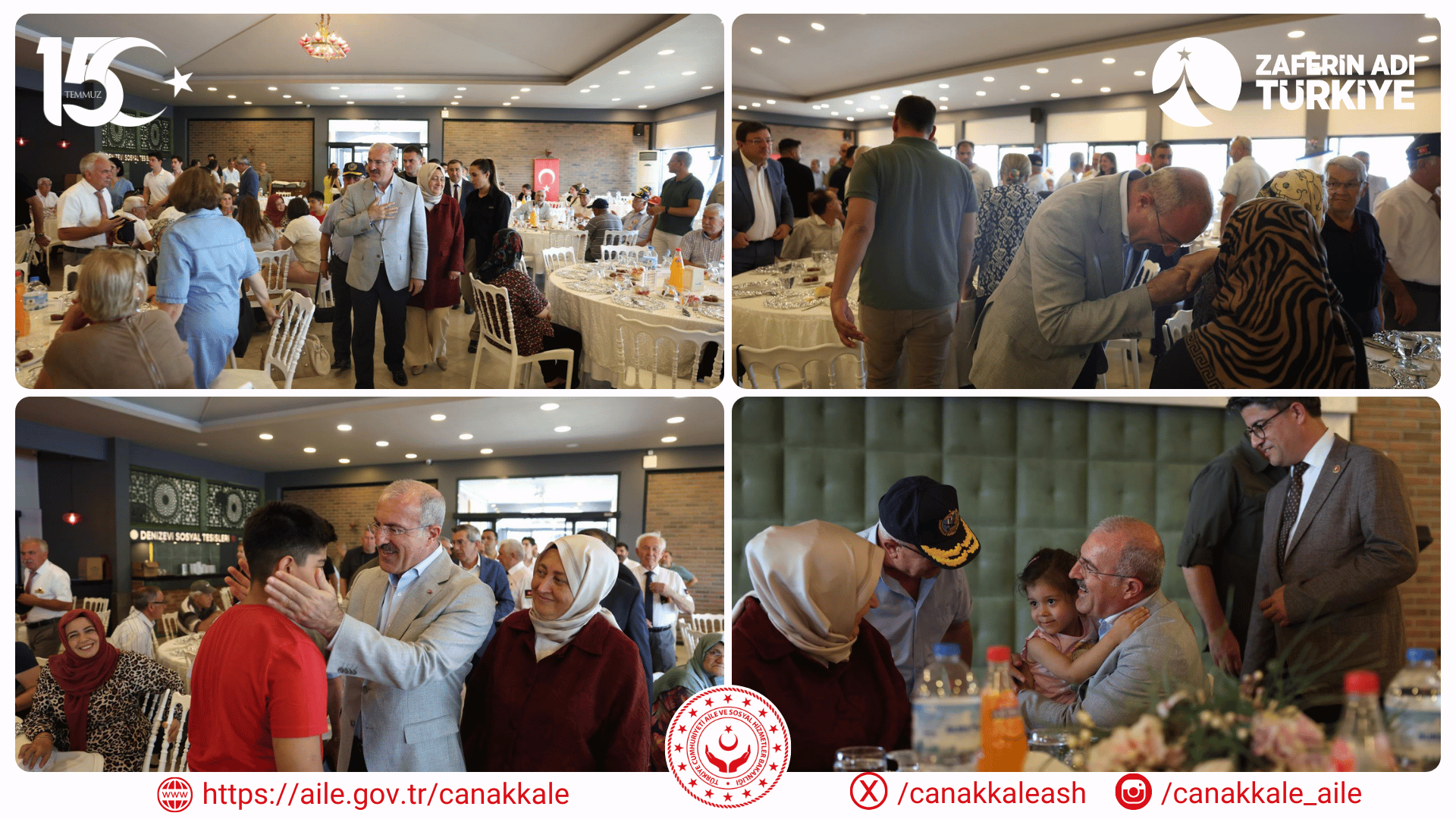 Valiliğimiz Tarafından Şehit Aileleri ve Gazilerimiz Onuruna Öğle Yemeği Düzenlendi