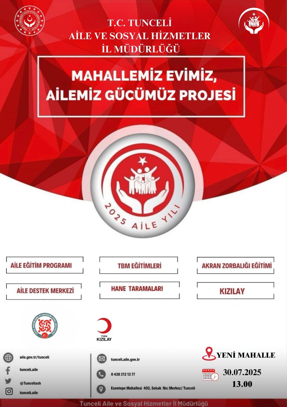 Mahallemiz Evimiz, Ailemiz Gücümüz Projesi