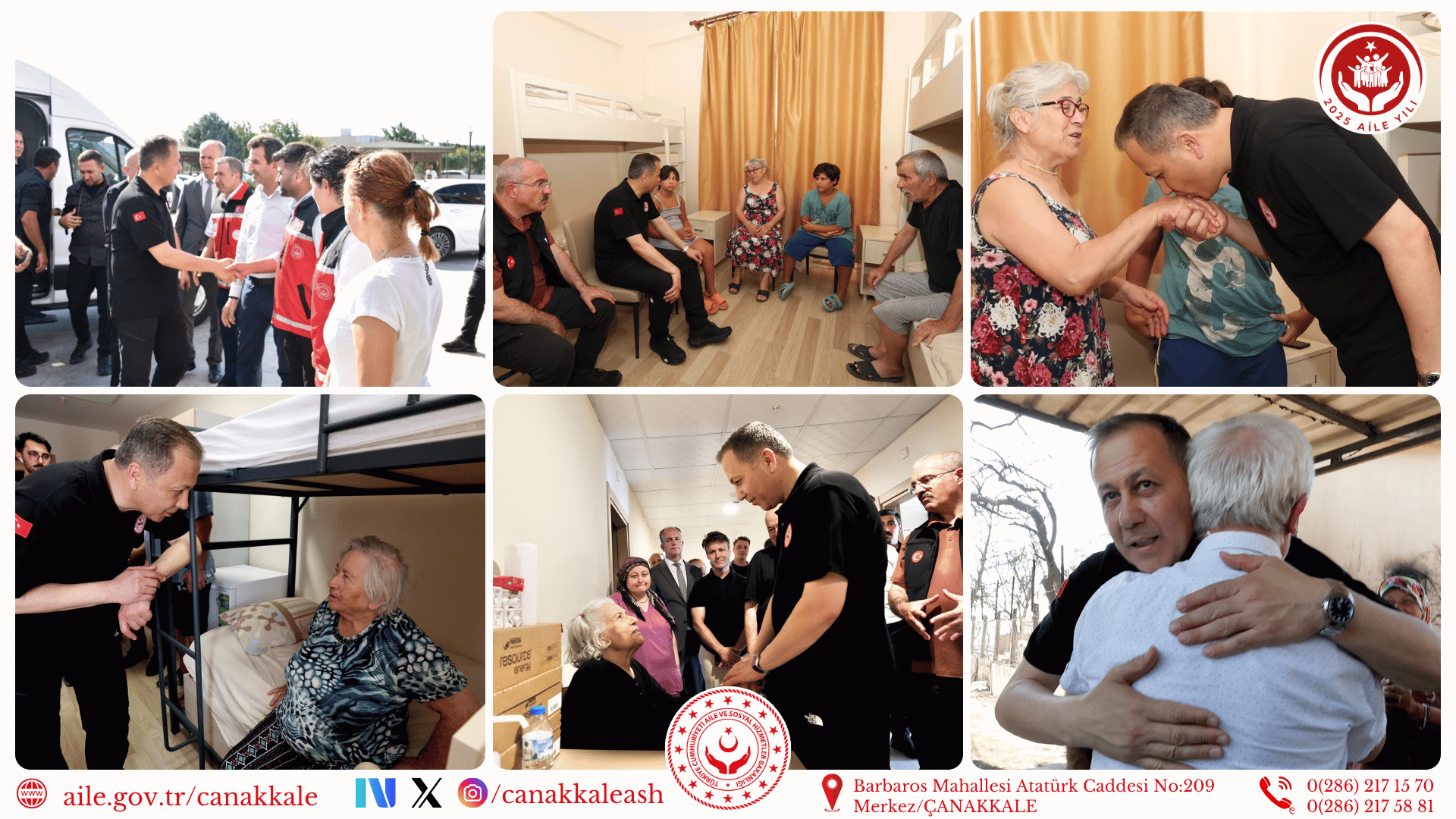 İçişleri Bakanımız Sayın Ali YERLİKAYA Tahliye Edilen Vatandaşlarımızı Ziyaret Etti