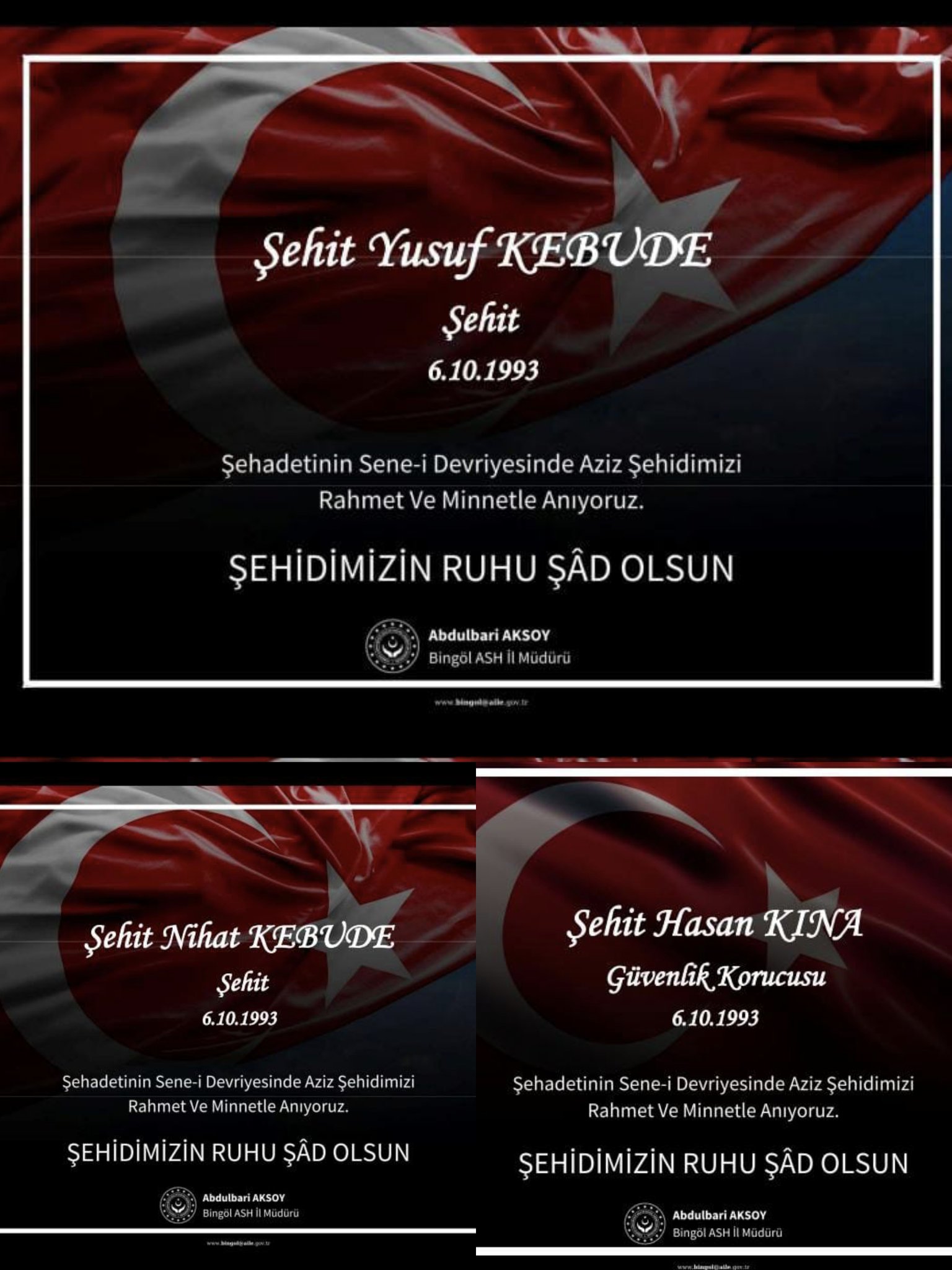 Sene_i devriyelerinde şehitlerimizi rahmet ve minnet ile yad ediyoruz. Ruhları şad mekanları cennet olsun. 