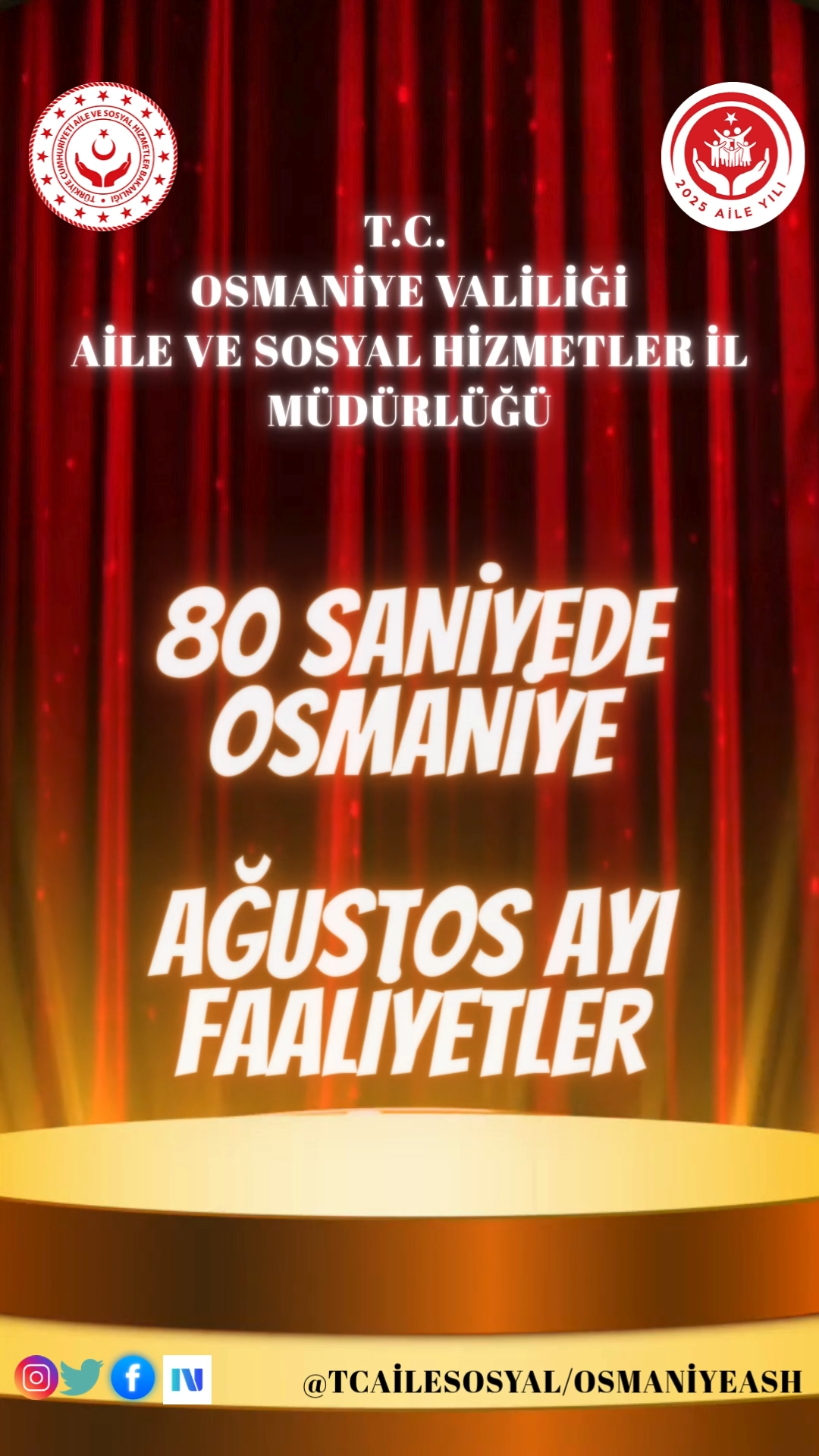 80 Saniyede Osmaniye Ağustos Ayı Faaliyetler