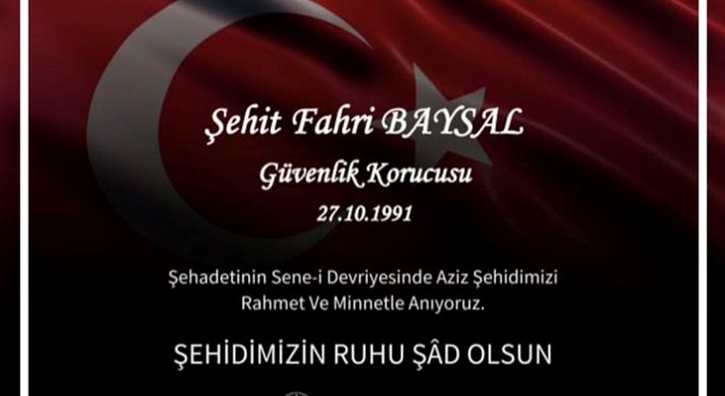 Şahedetinin sene-i devriyesinde şehidimize rahmet diliyoruz. Mekanı cennet makamı Âli olsun.