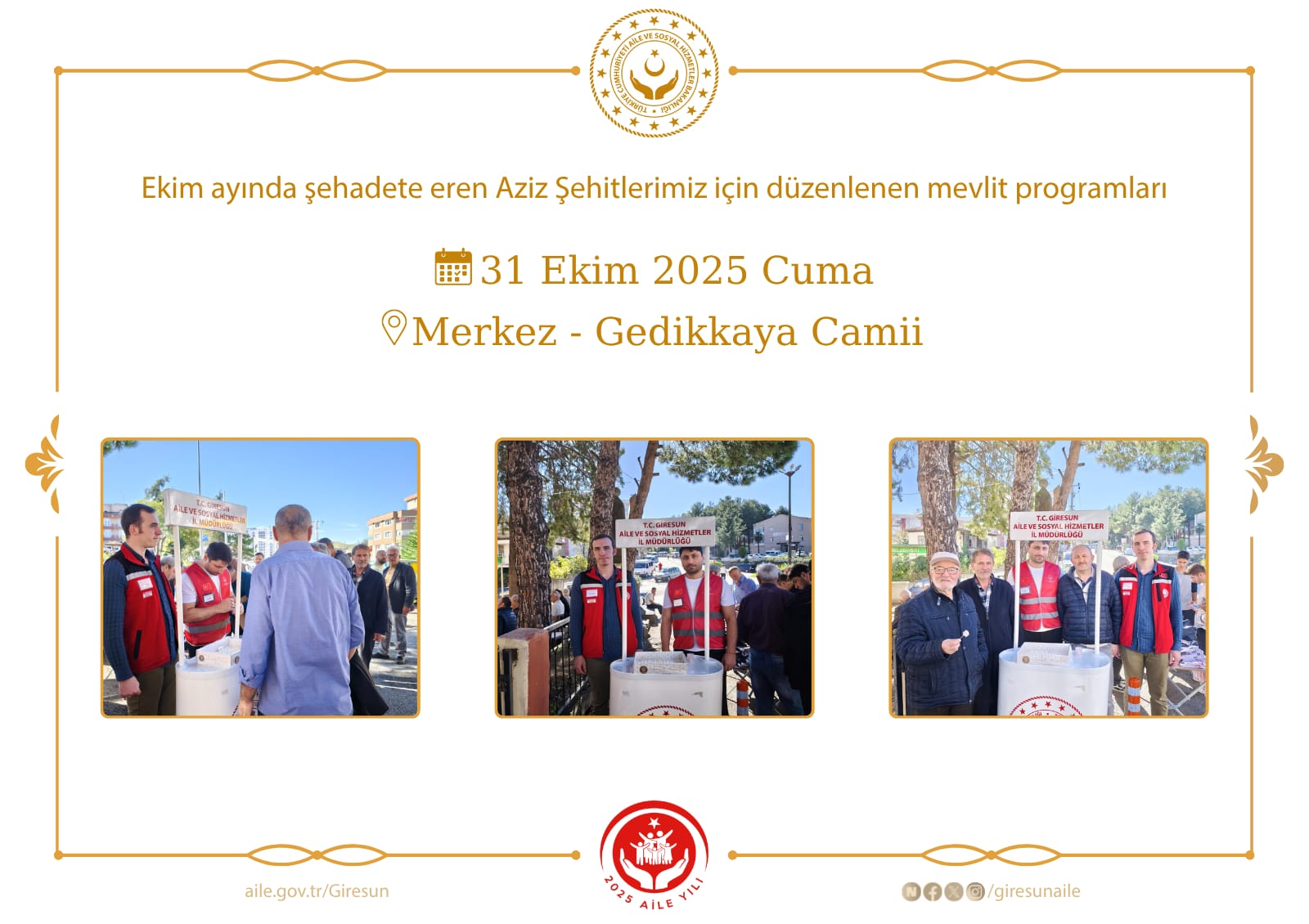 Şehitlerimize Mevlit Programı