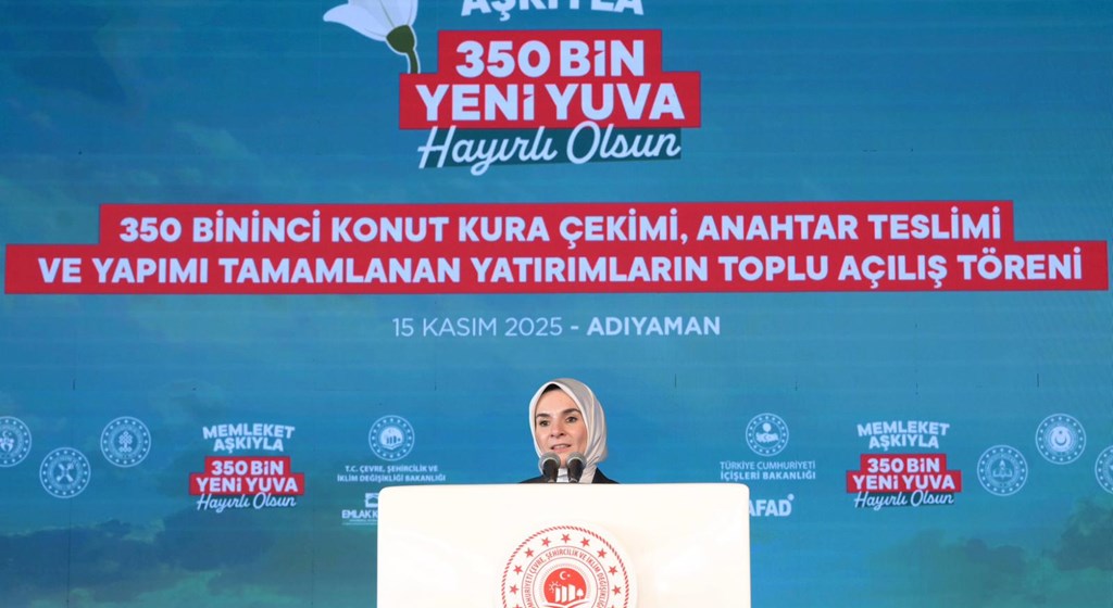 Bakanımız Göktaş, Adıyaman'da 350 bininci deprem konutunun teslim töreninde konuştu