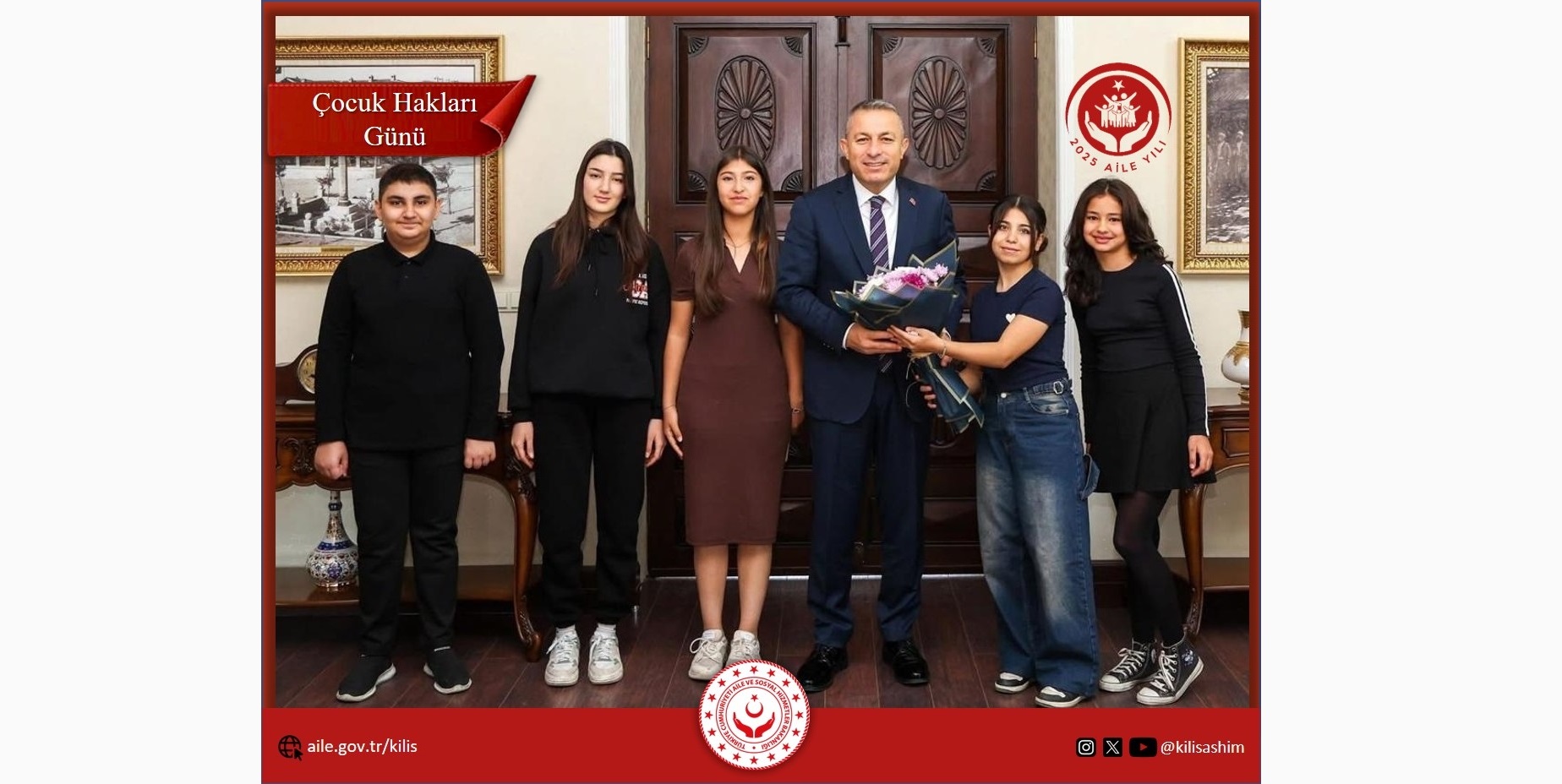 İlimiz Çocuk Hakları Komitesi Üyeleri Valimiz Sayın Tahir ŞAHİN ve Vali Yardımcımız Sayın Murat DEMİRBİLEK’i Ziyaret Etti