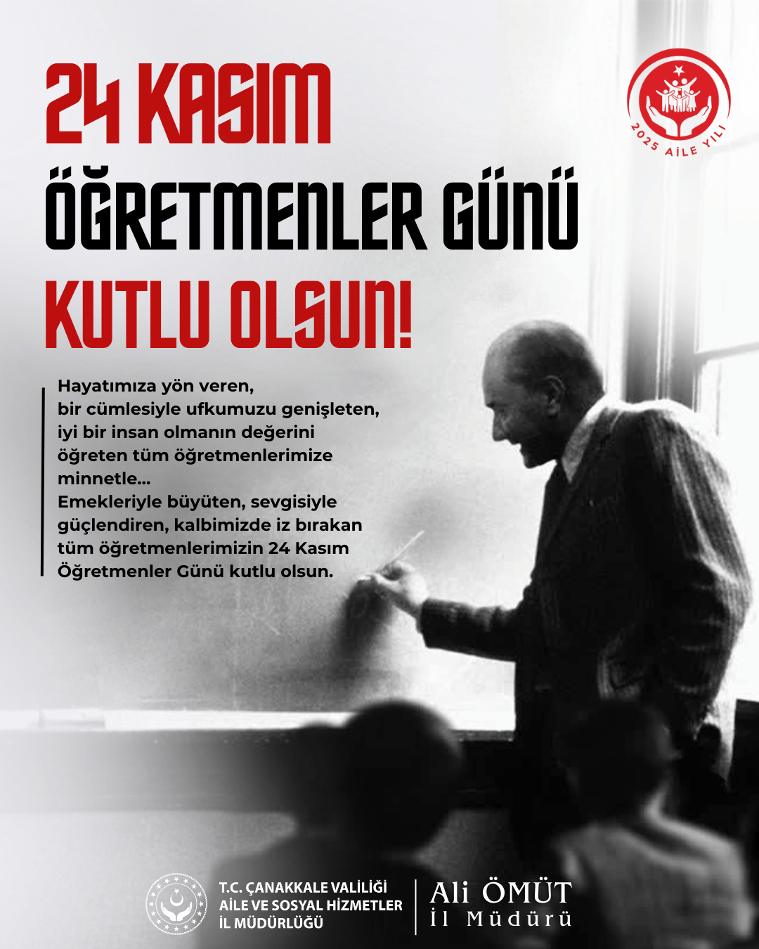24 Kasım Öğretmenler Günü Kutlu Olsun