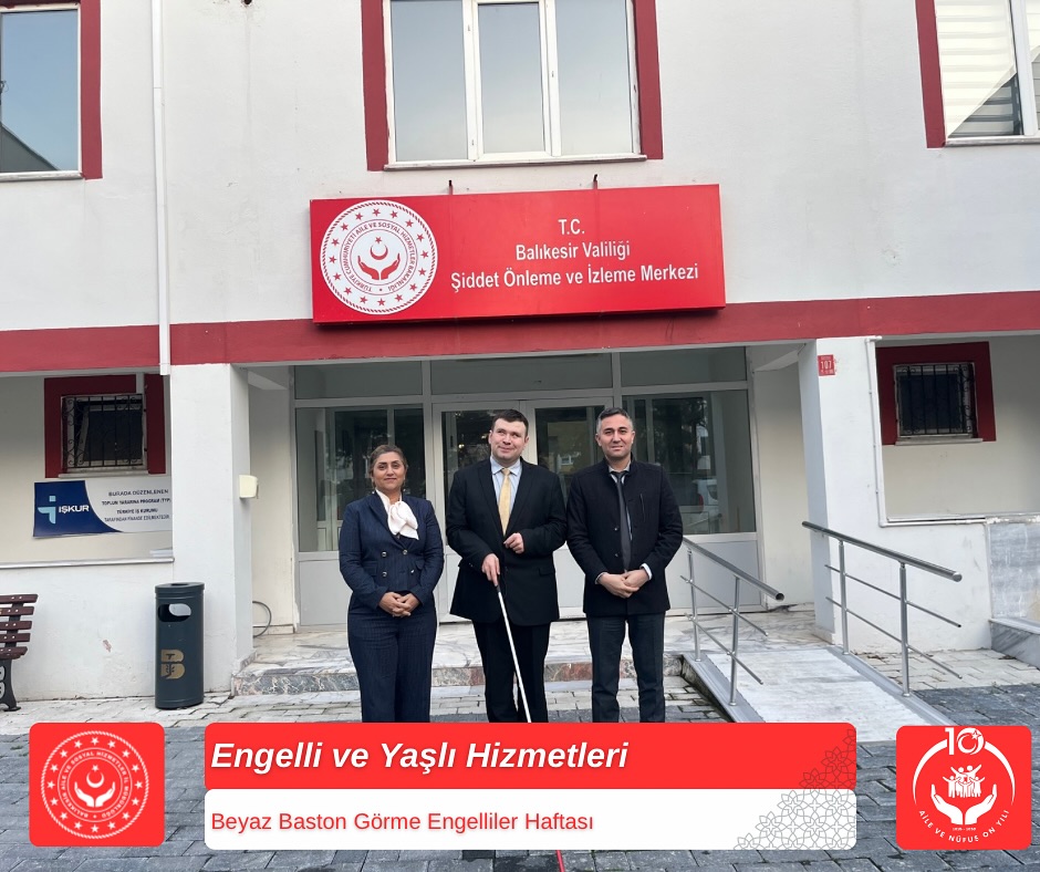 İl Müdürümüz Sayın Emine BÖÇKÜN, Görme Engelli Kuruluş Müdürümüz Sayın Muhammed Berk TAŞÇI’yı ziyaret etti