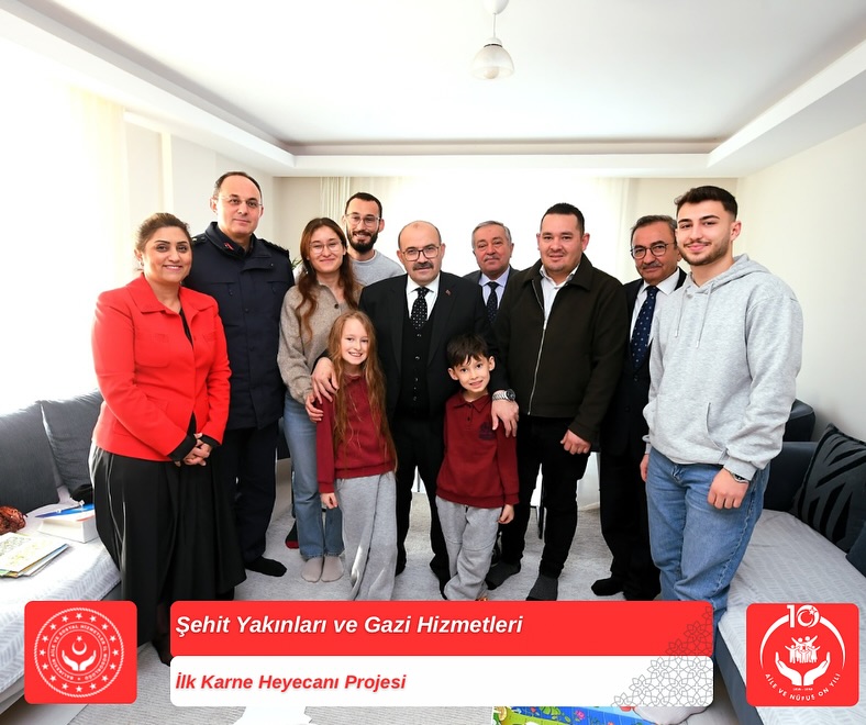 Valimiz Sayın İsmail USTAOĞLU, “İlk Karne Heyecanı” Projesi Kapsamında Şehidimiz Ercan ÖZCAN'ın Çocuklarını Ziyaret Etti