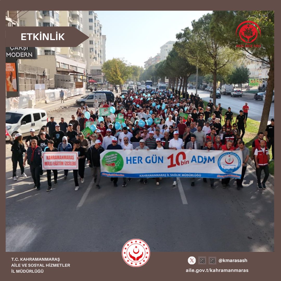 Onikişubat’ta Dünya Yürüyüş Günü Etkinliğine Katılım Sağladık
