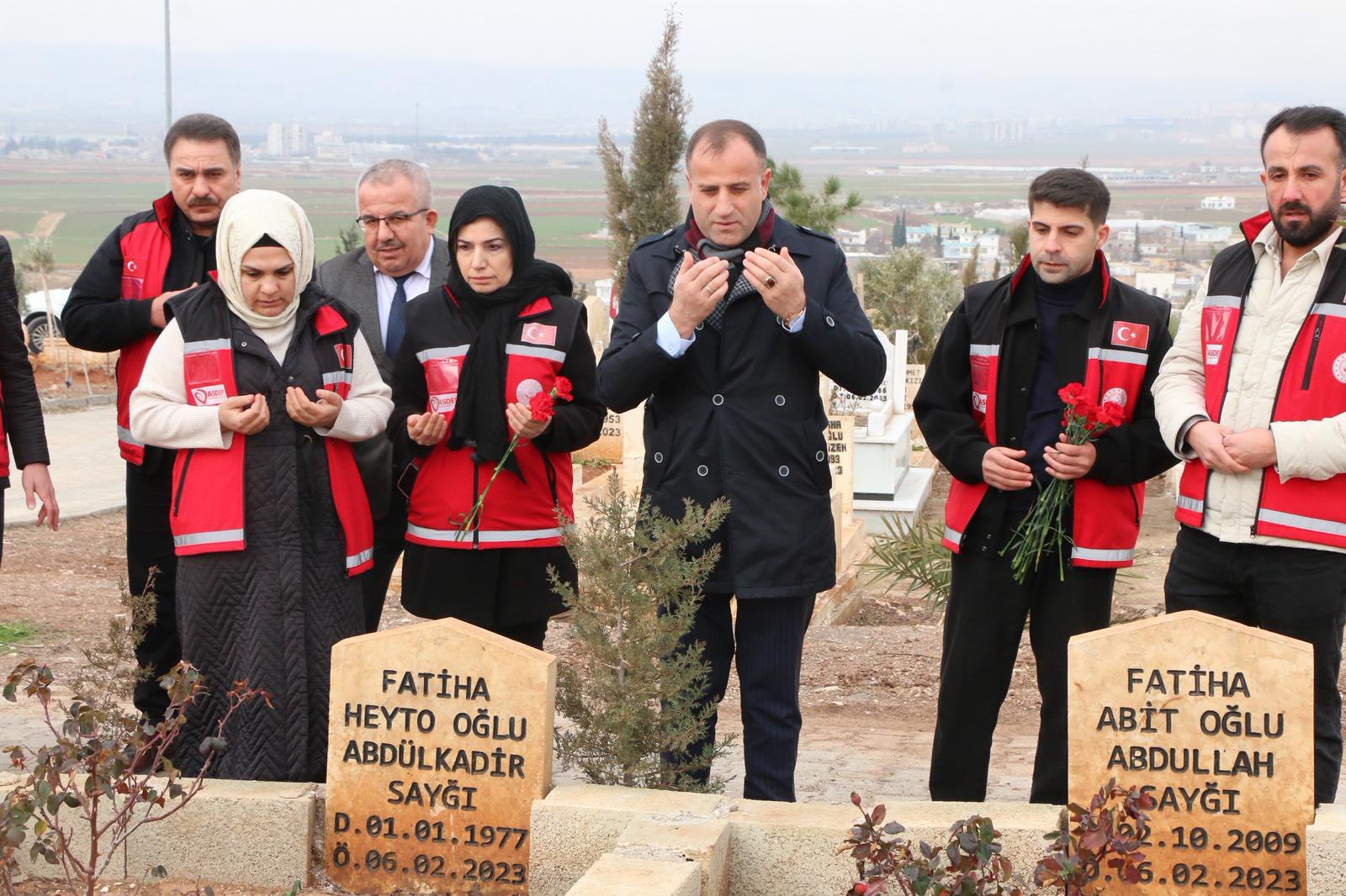 Depremde Hayatını Kaybeden Hemşerilerimizin Kabrini Ziyaret Ettik. 