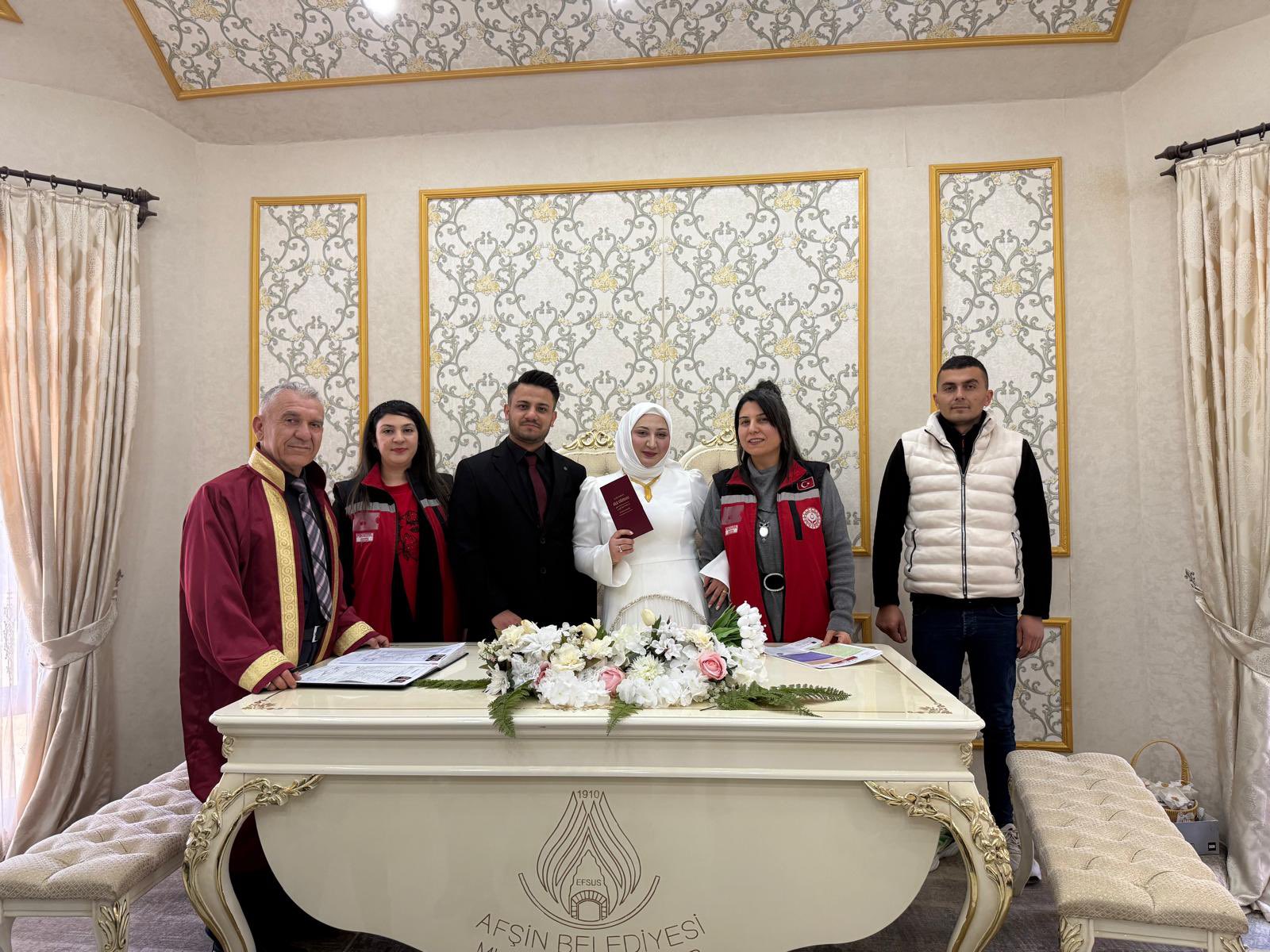 Afşin’de Aile Yılı Kapsamında Anlamlı Nikâh Töreni