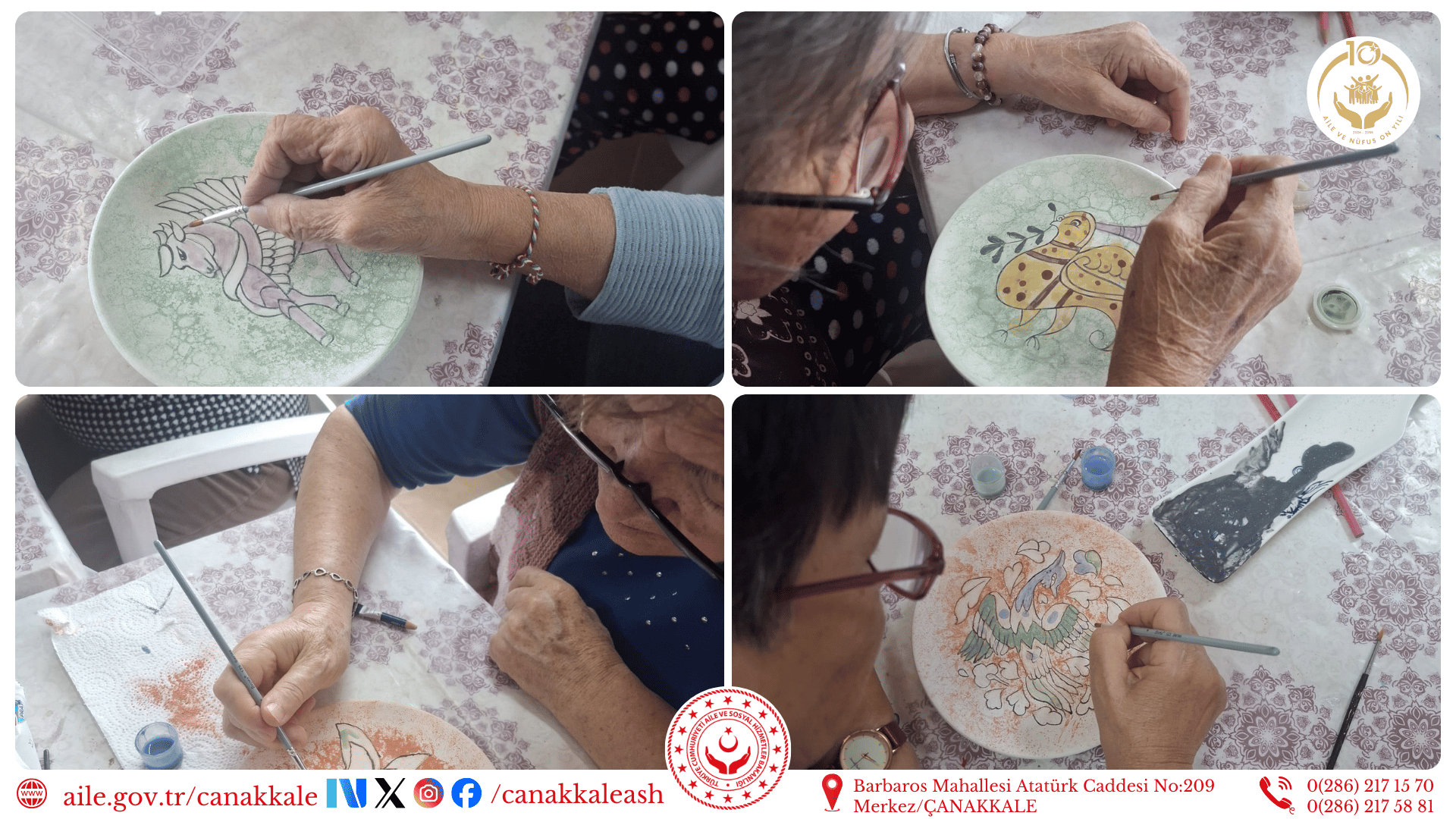 Huzurevimizde Çini Atölyesiyle Üreten Eller