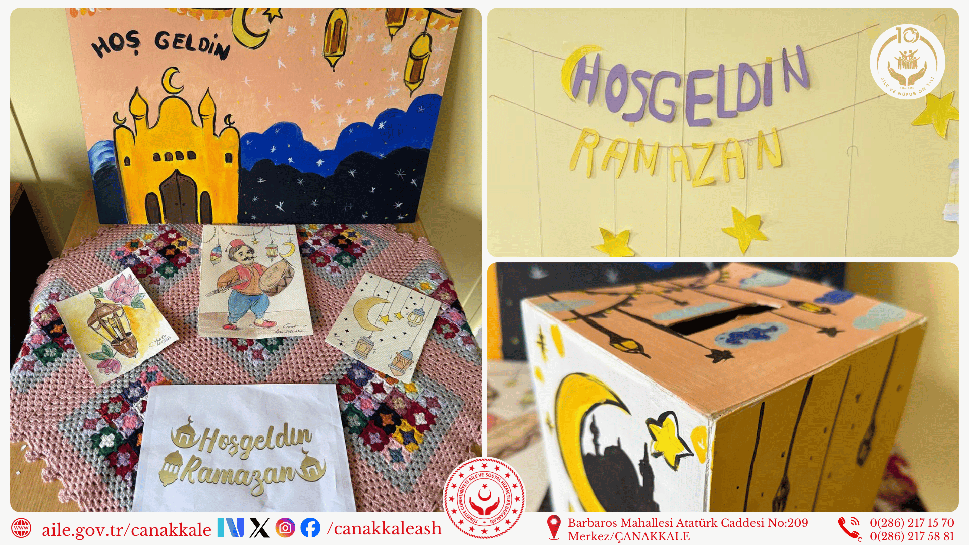 ✨ Çocuk Evlerinde Ramazan Temalı Duvar Süsleme ve İyilik Kutusu Etkinliği