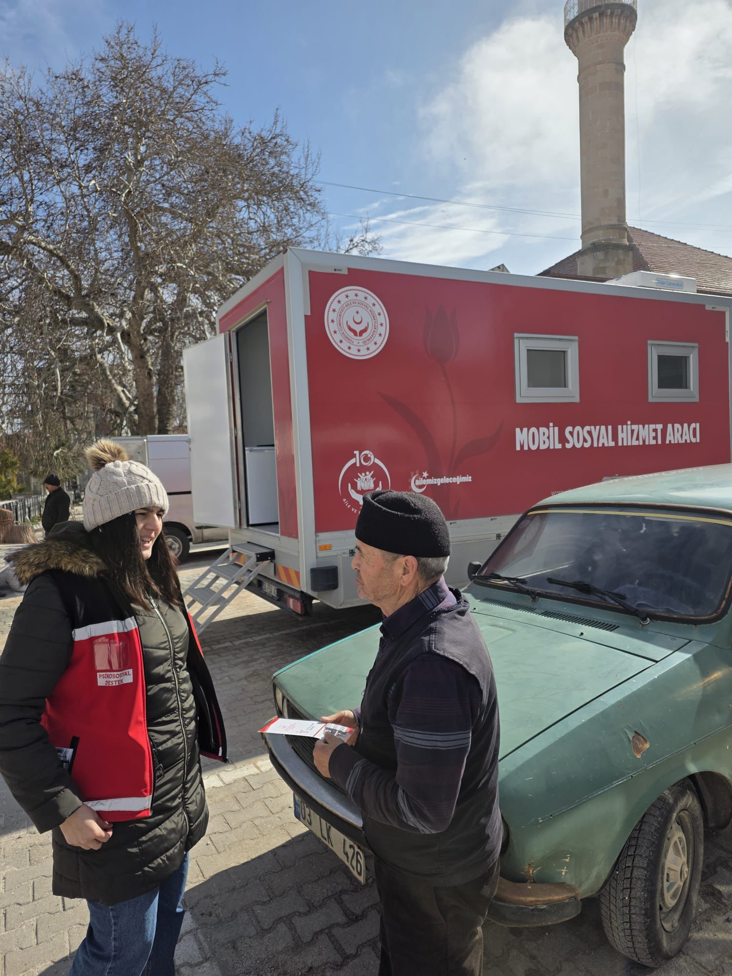  Mobil Sosyal Hizmet Aracımız Kızılören'de
