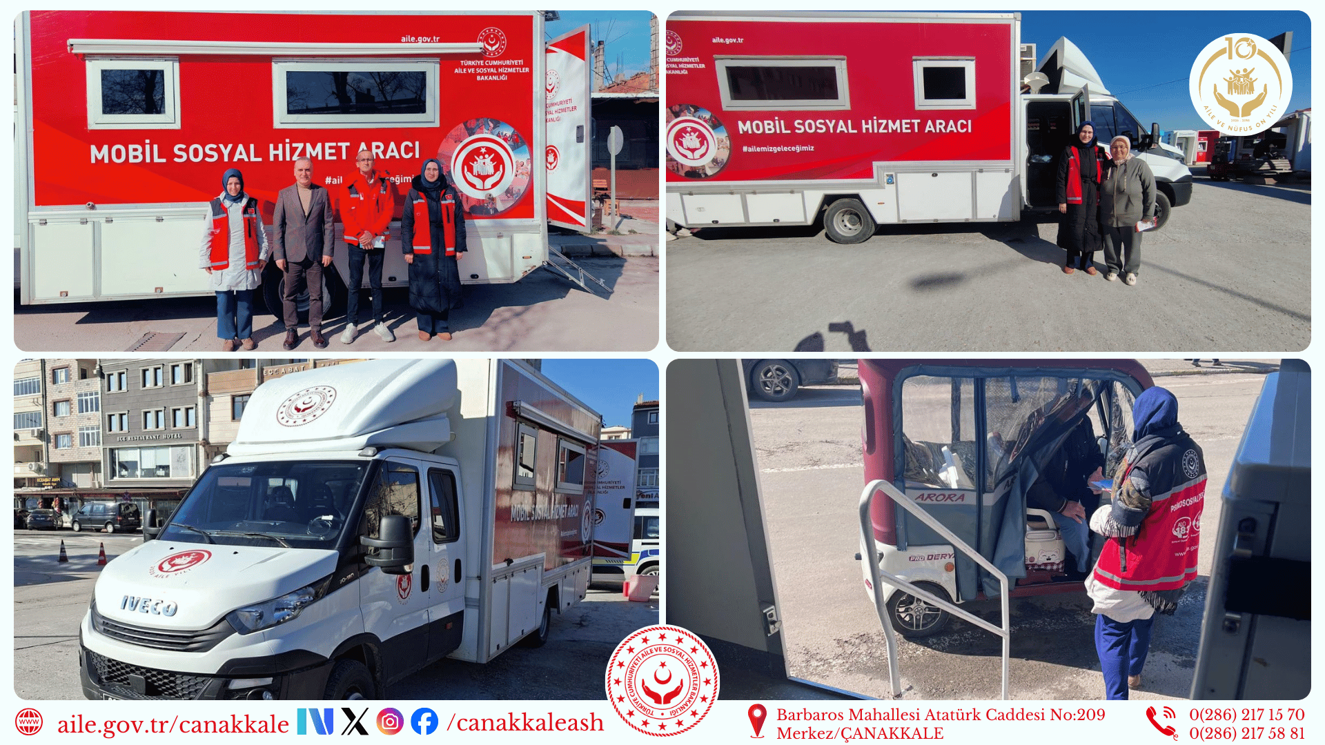 📍 Mobil Sosyal Hizmet Aracımız Sahadaydı