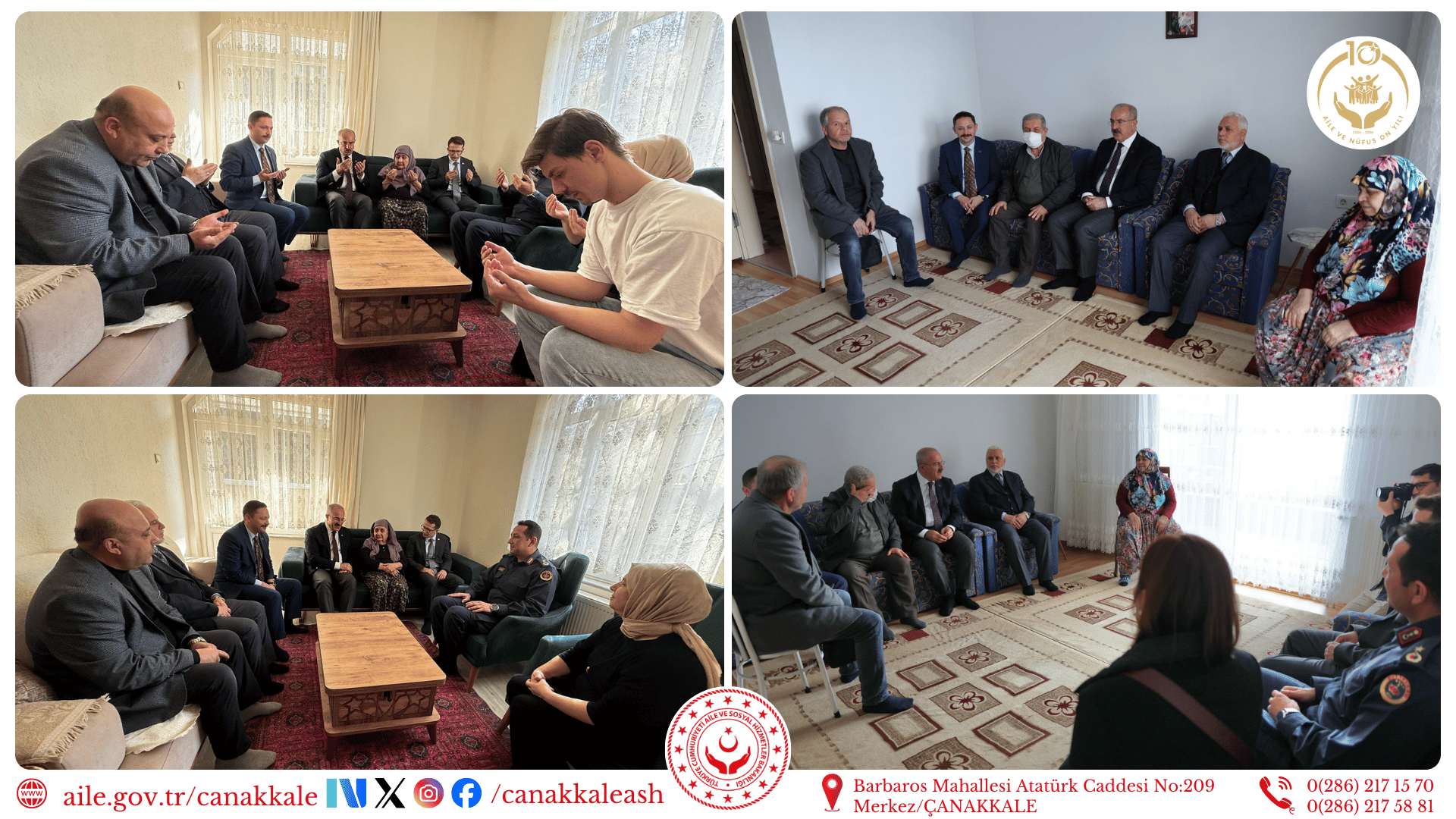 Valimiz Sayın Doç. Dr. Ömer TORAMAN'dan Şehit Ailesi ve Gazimize Ziyaret 🇹🇷