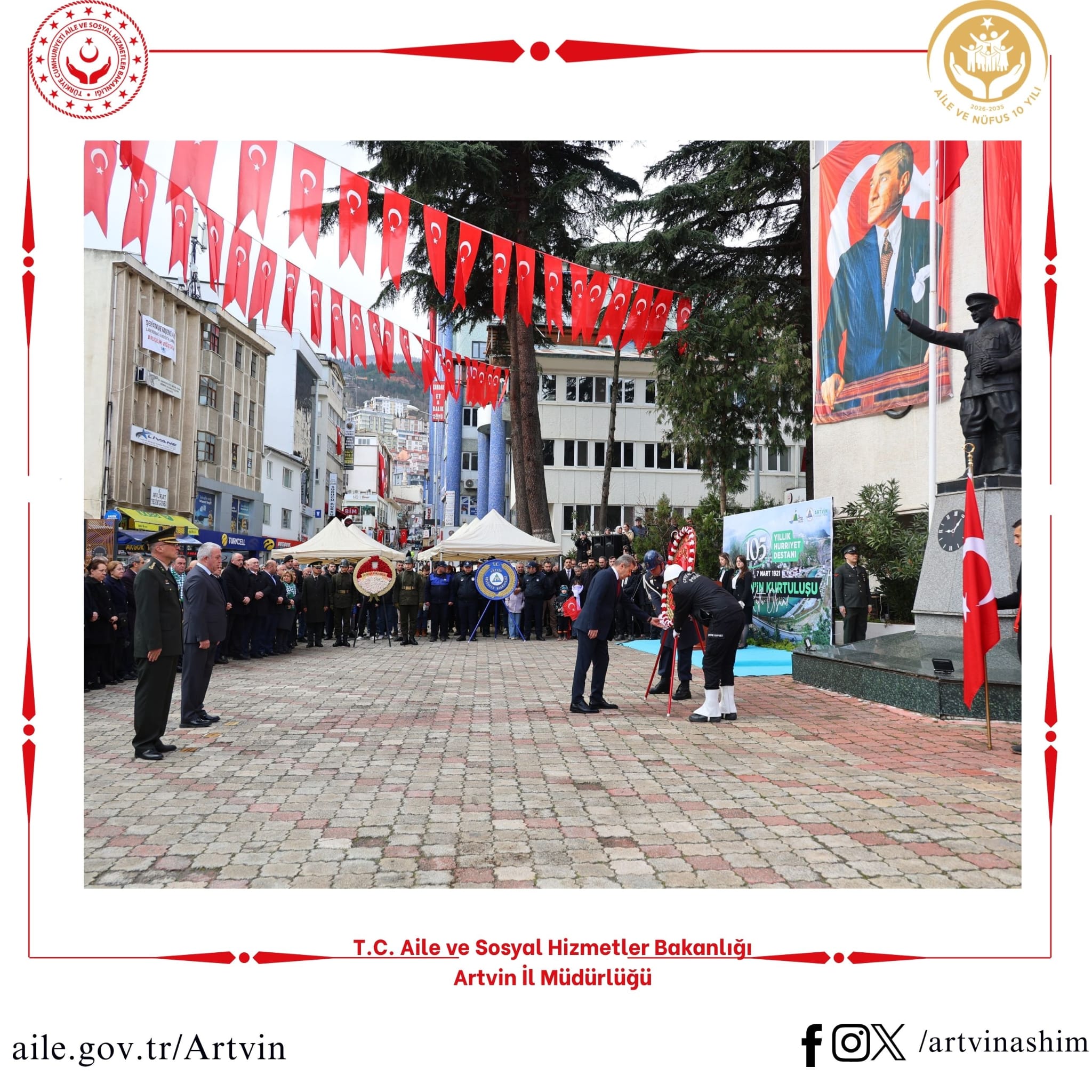 Kurtuluşunun 105. Yılı Kutlu Olsun Artvin