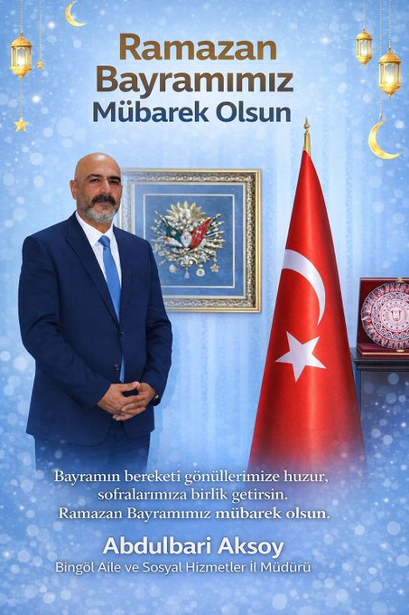 Ramazan Bayramımız mübarek olsun 🌙 Başta şehit ailelerimiz ve gazilerimiz olmak üzere tüm vatandaşlarımızın bayramını kutluyor, sağlık ve huzur diliyorum.              