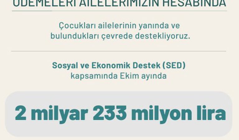 Sosyal ve Ekonomik Destek (SED) hizmet modelimizle ailelerimizin ve çocuklarımızın yanında olmaya devam ediyoruz. 