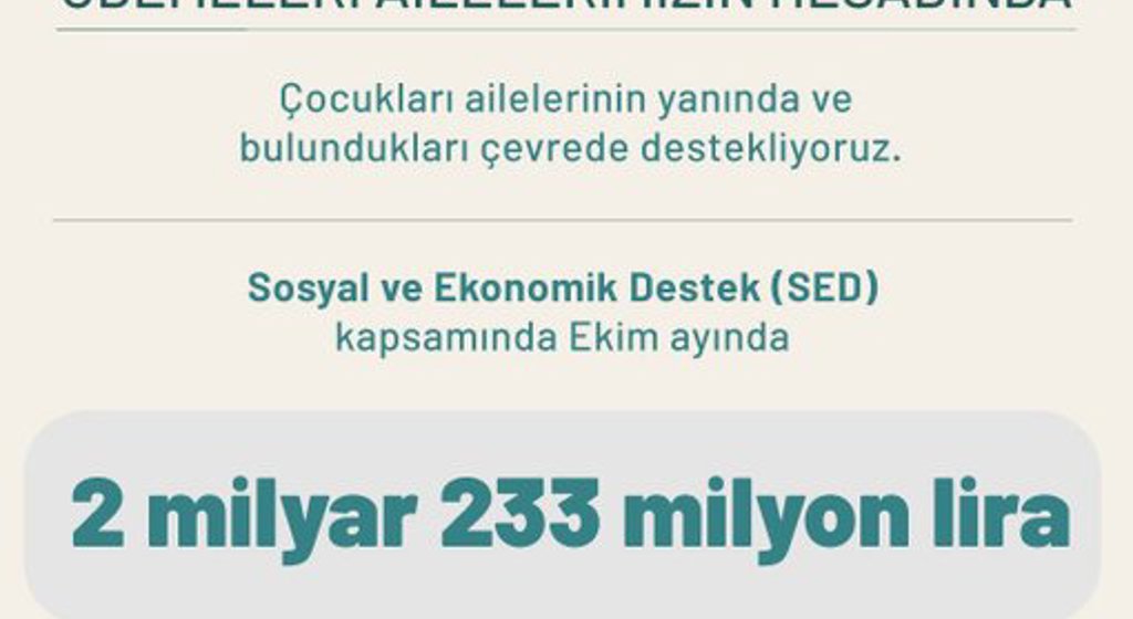 Sosyal ve Ekonomik Destek (SED) hizmet modelimizle ailelerimizin ve çocuklarımızın yanında olmaya devam ediyoruz. 