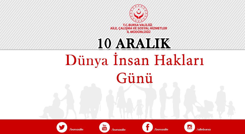 10 Aralık Dünya İnsan Hakları Günü