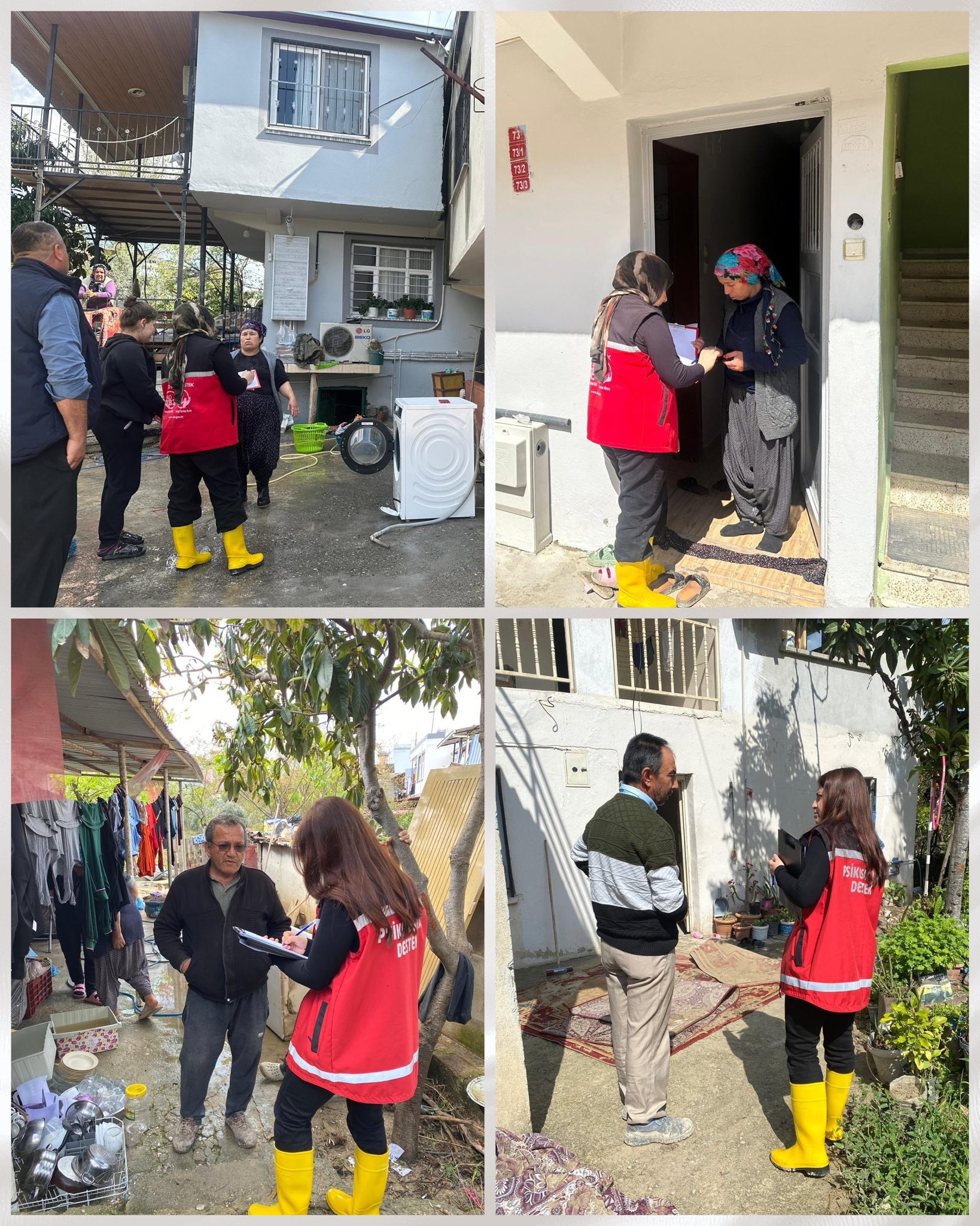 Kadirli ilçemizde yaşanan sel felaketi sonrasında, Kadirli Sosyal Hizmet Merkezi personellerimiz tarafından afet sonrası psikososyal destek hizmeti sunulmaya devam etmektedir.