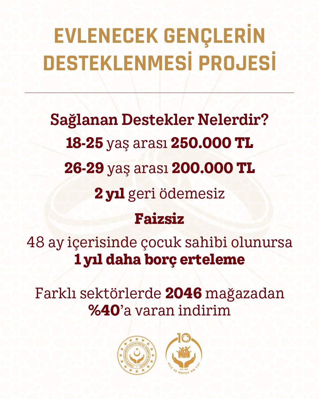 Evlenecek Gençlerin Desteklenmesi Projesi