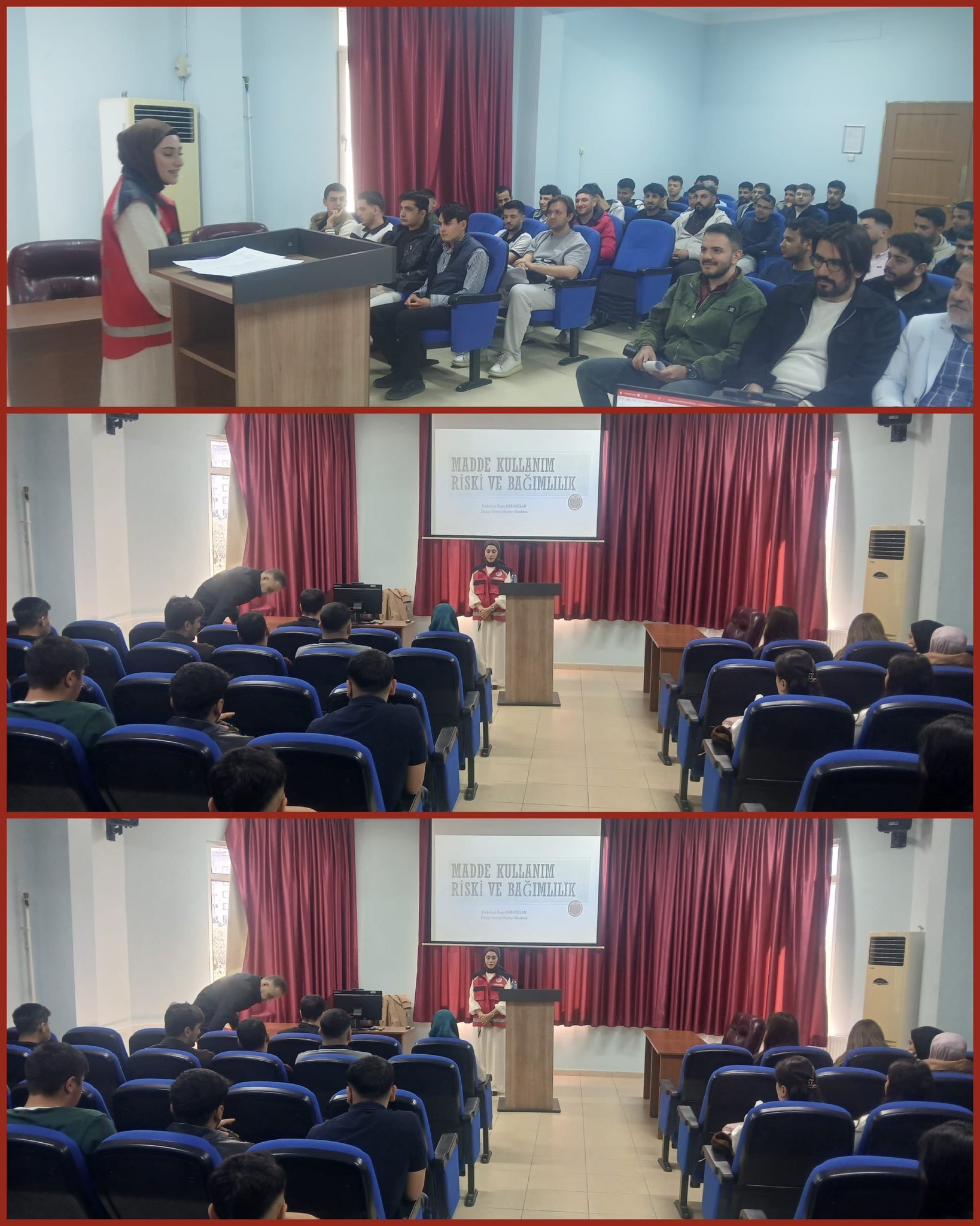  Düziçi Sosyal Hizmet Merkezi Eğitim Personeli tarafından, Düziçi Meslek Yüksekokulu öğrencilerine “Madde Kullanım Riski ve Bağımlılık” konusunda farkındalık eğitimi verilmiştir.