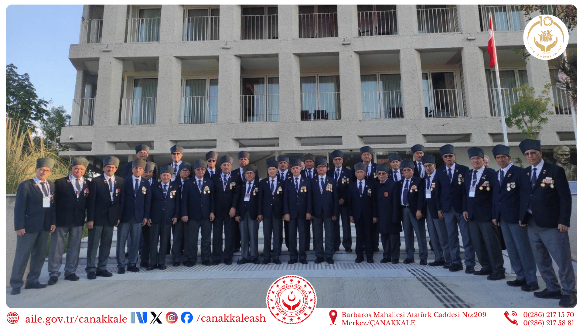 Çanakkale Kara Savaşları’nın 111. Yılı Anma Töreni Kapsamında Gazilerimiz Şehit Yakınları ve Gazi Evimizde Misafir Ediliyor 🇹🇷🌺