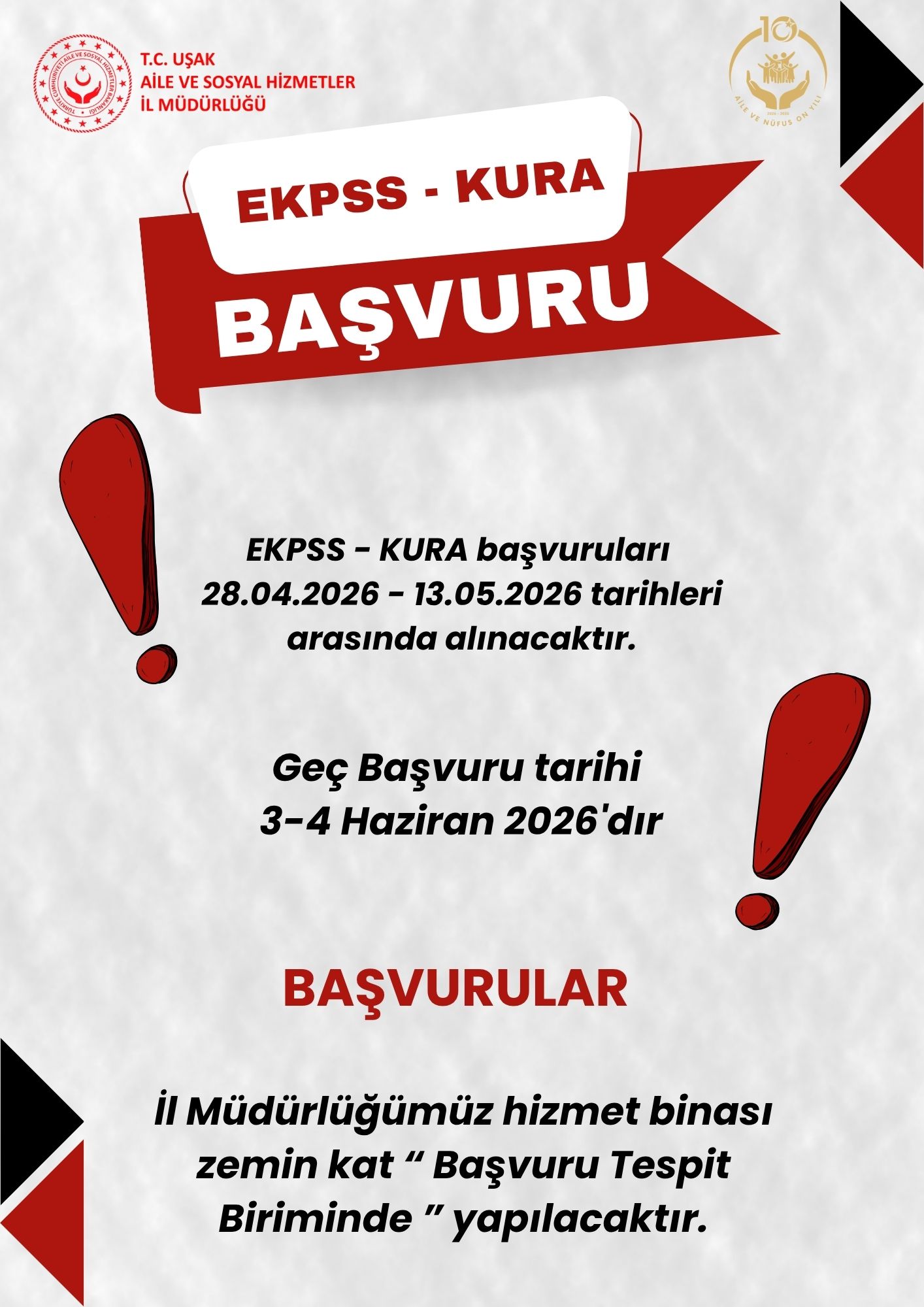 2026 EKPSS KURA BAŞVURU