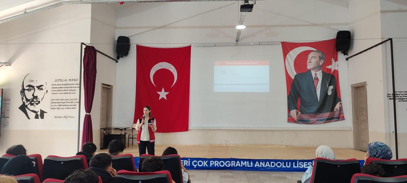 Öğrencilere Kadına Yönelik Şiddetle Mücadele Farkındalık Eğitimi Verildi.