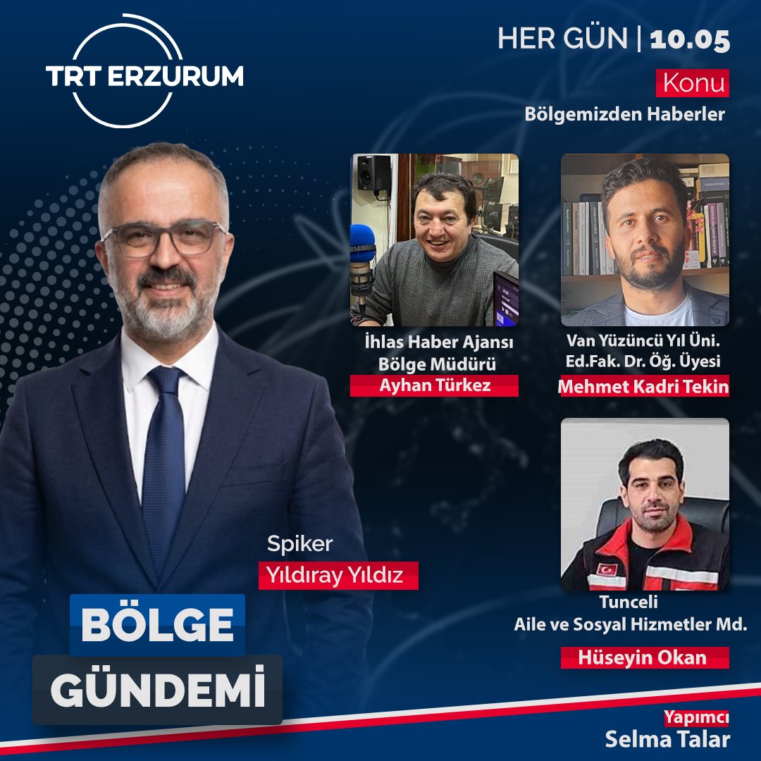 İl Müdürümüz Sayın Hüseyin Okan, TRT Erzurum Radyosu’nun Canlı Yayın Konuğu Oluyor
