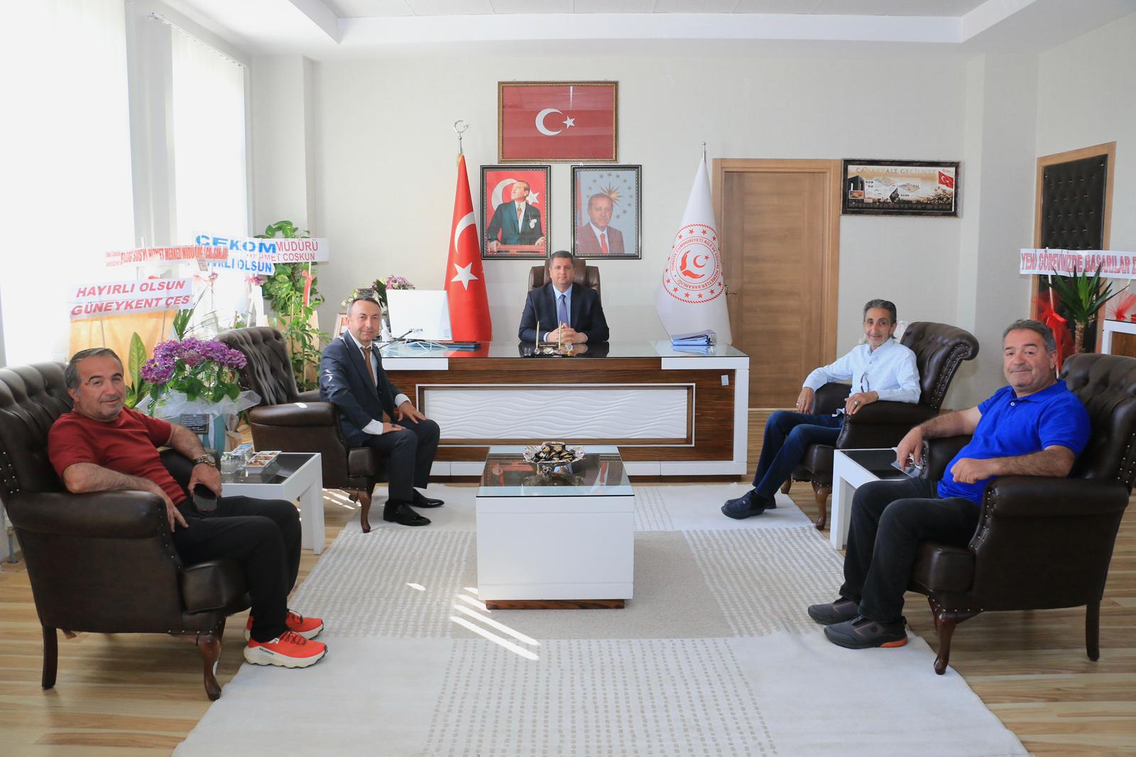 AKÇADAĞLAR DERNEĞİ BAŞKANI SAYIN MURAT MASKAR VE BERABERİNDEKİ HEYETTEN SERDAR DEMİRCİ'YE ZİYARET