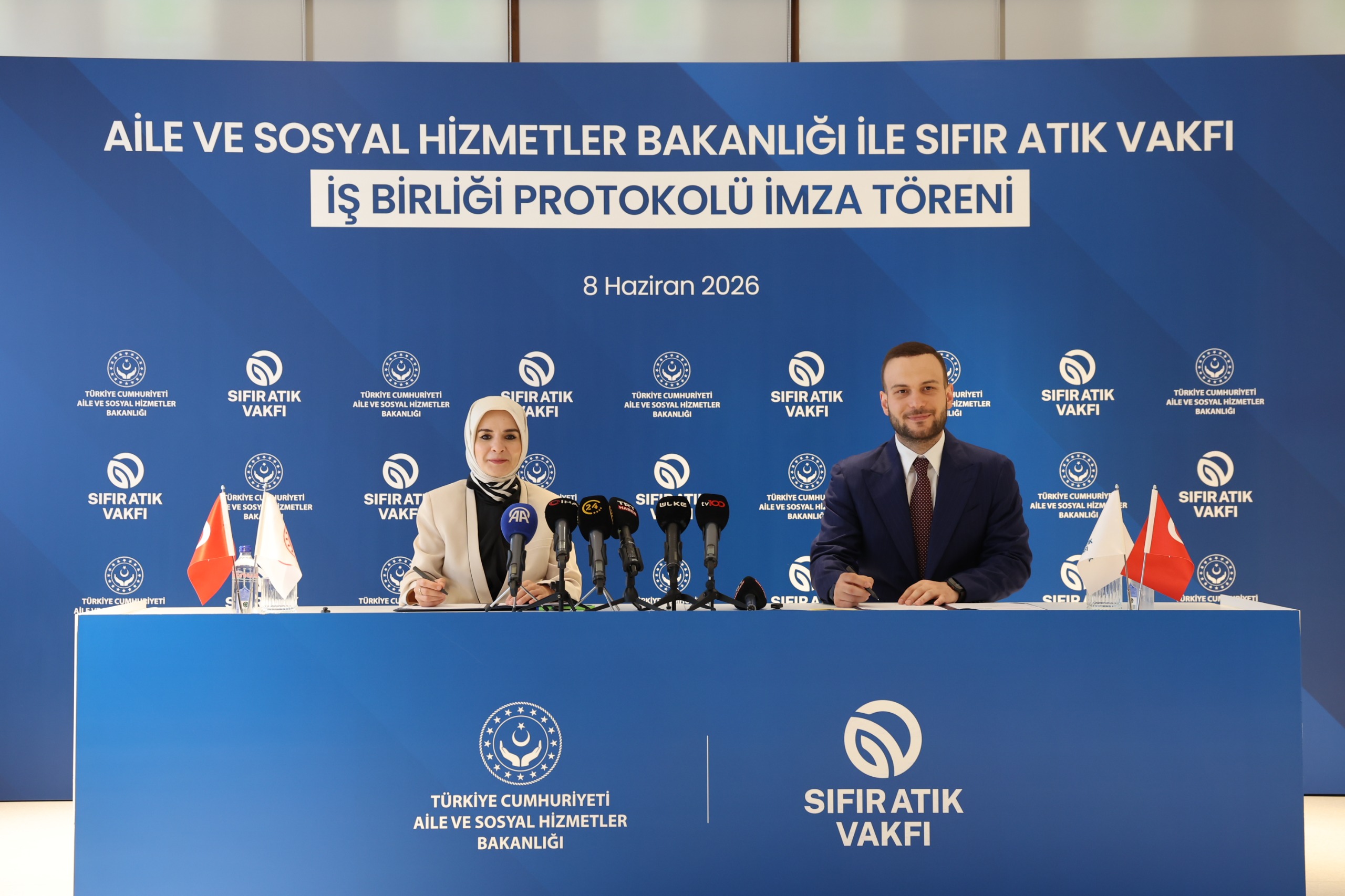 Aile ve Sosyal Hizmetler Bakanlığı ile Sıfır Atık Vakfından işbirliği protokolü