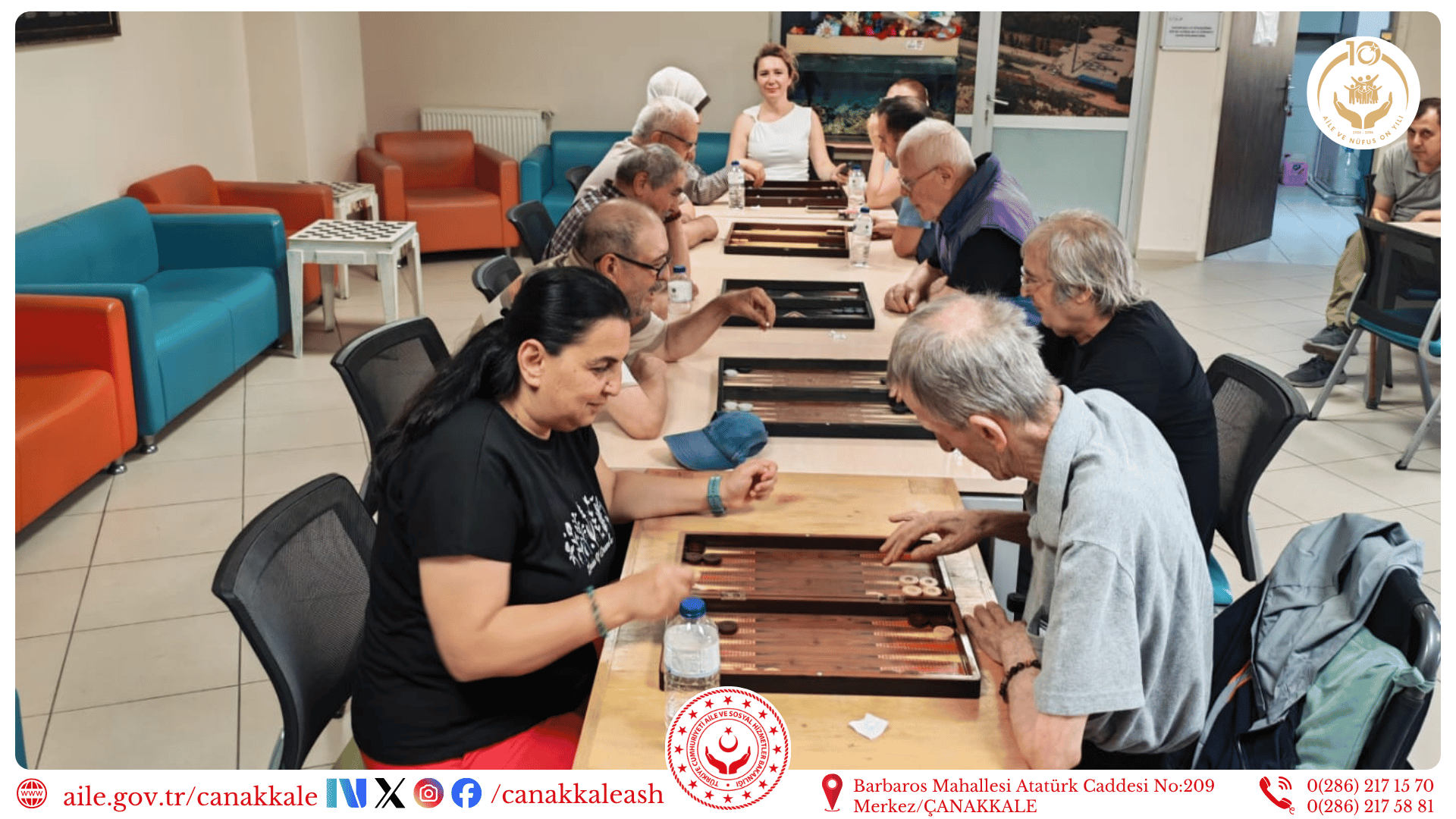 🎲 Huzurevi Sakinlerimiz ve Personelimiz Tavla Turnuvasında Buluştu